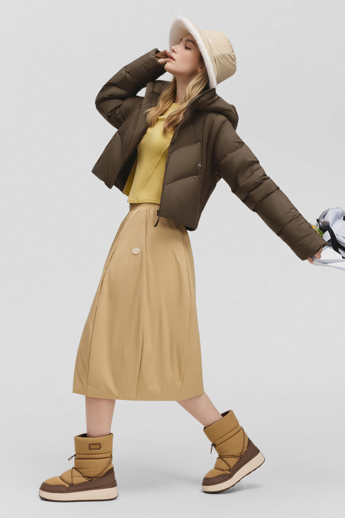 beneunder lofthaven womens extra warmth short down jacket #color_brown