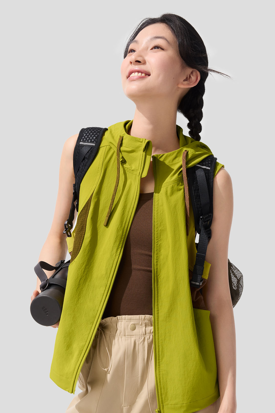 beneunder women's sun protection vest #color_pear yellow