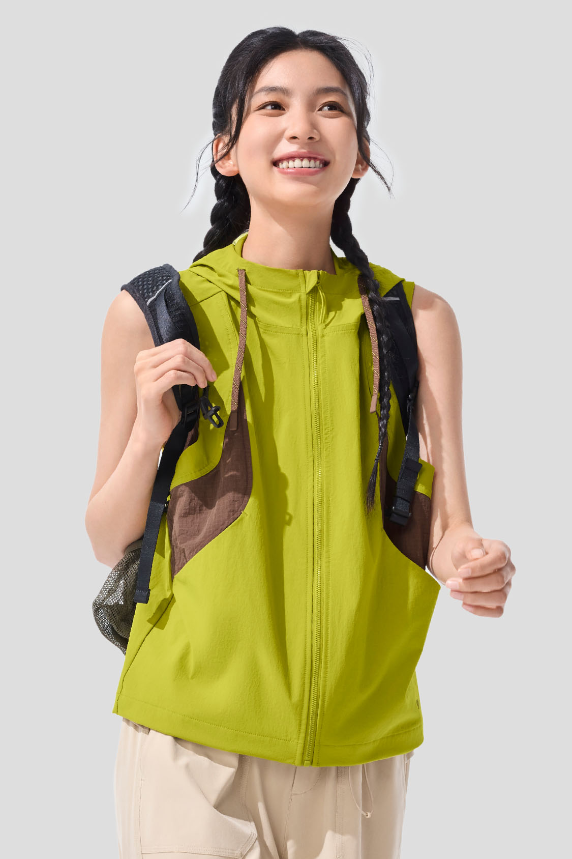 beneunder women's sun protection vest #color_pear yellow