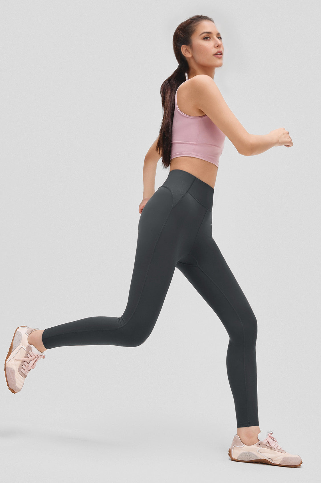 beneunder flexskin womens high stretch base layer leggings #color_gray