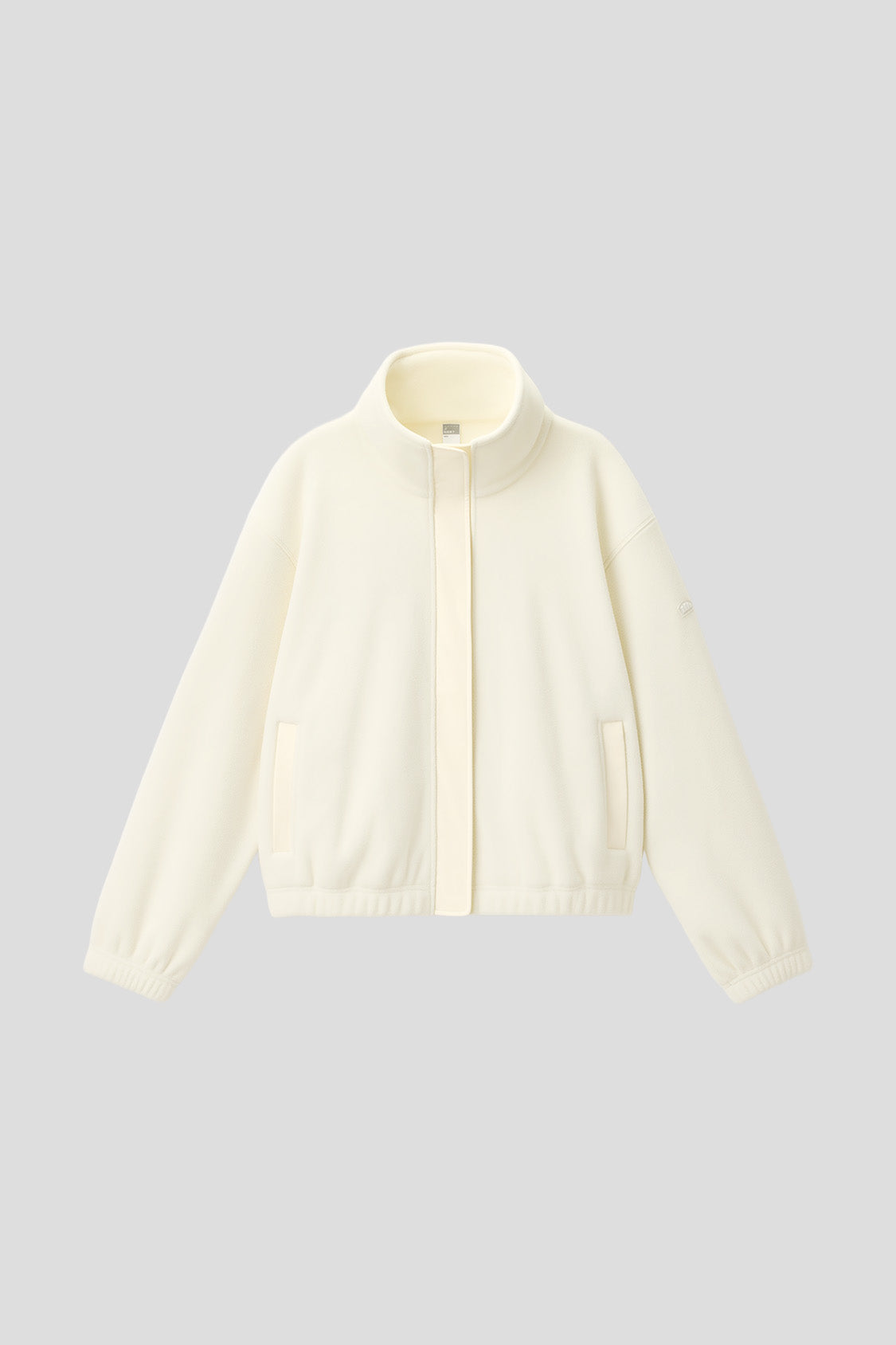 beneunder cozydrift womens light warmth relaxed fit fleece jacket#color_beige