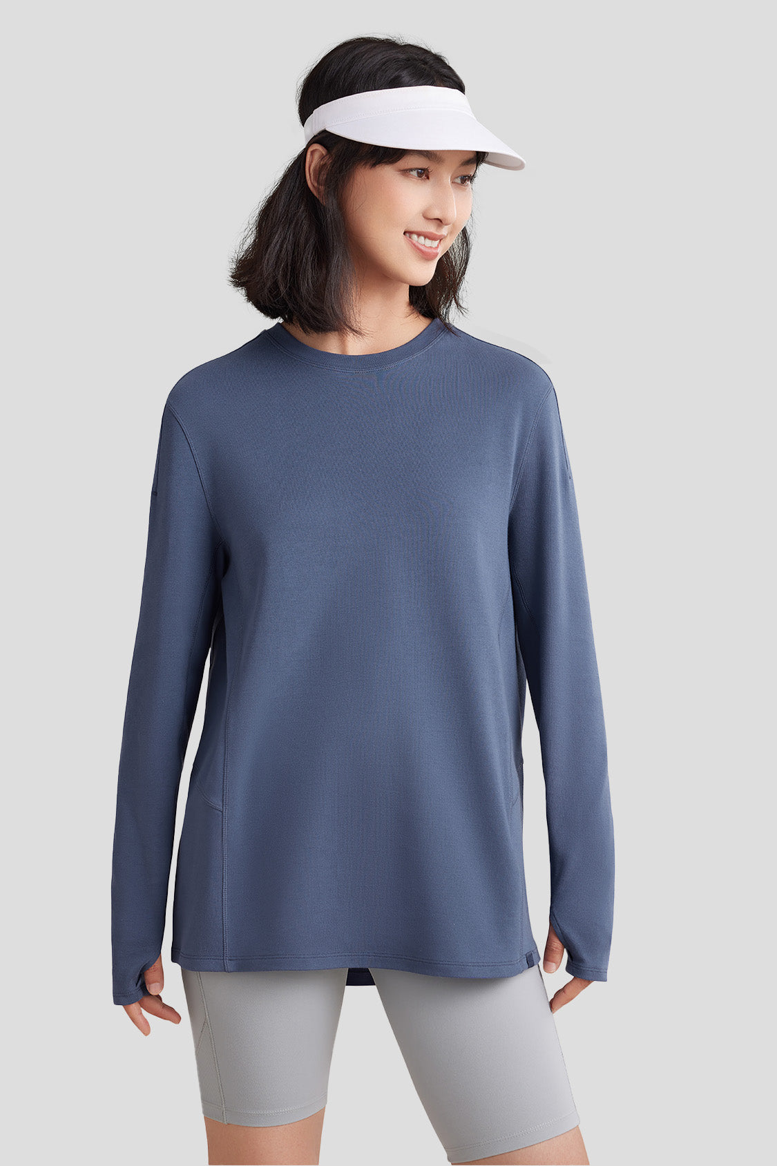 Women's Oversized Double Layer Elastic Cotton Long Sleeves