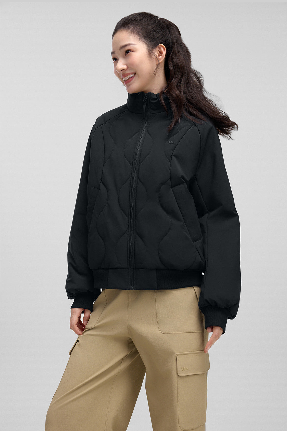 beneunder trailjacket womens medium warmth fleece jacket #color_black