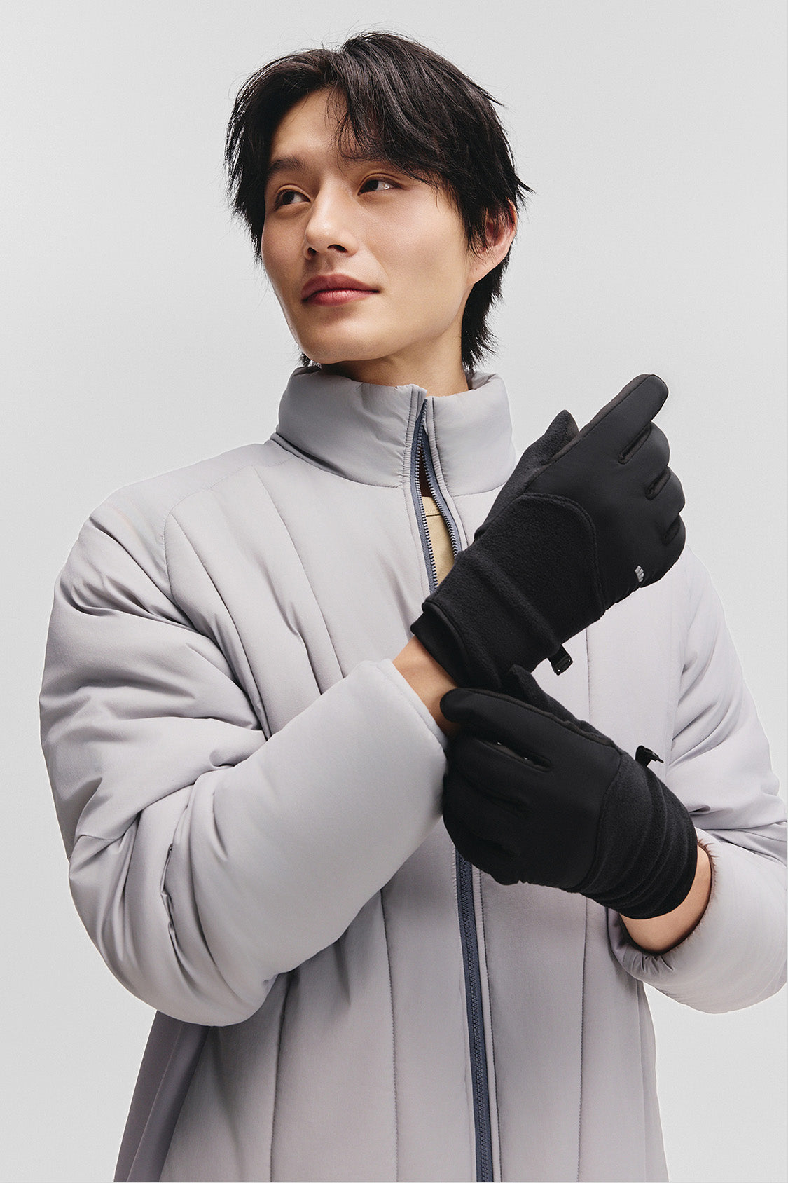 beneunder glovetherm unisex thermal fleece gloves #color_black