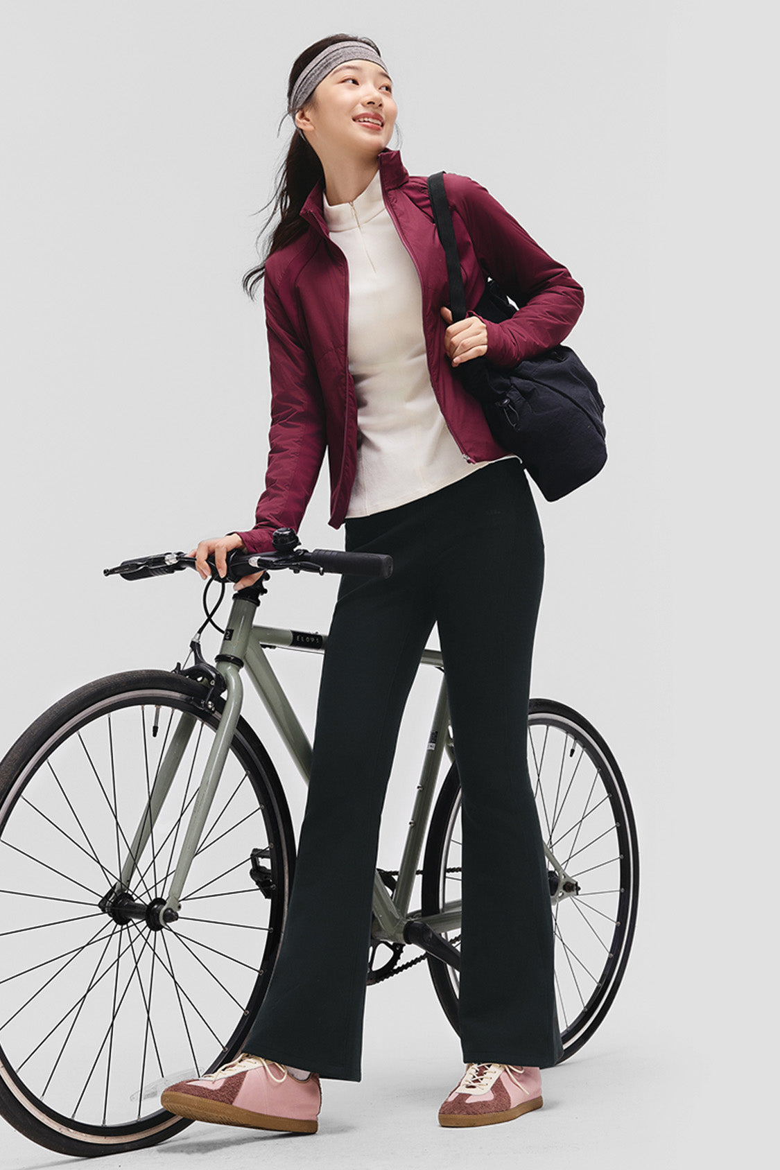 beneunder flareflex – women’s high-stretch thermal flare leggings #color_black