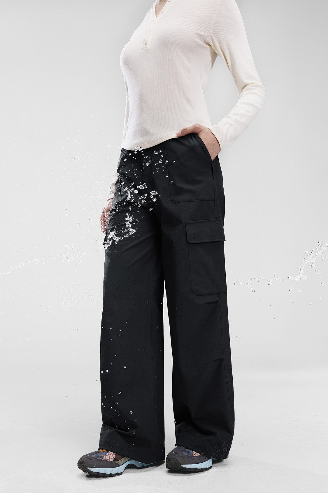 beneunder parashell womens paratrooper style softshell pants #color_black