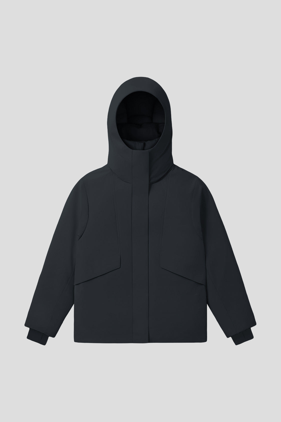 beneunder frostshield – women’s full-protection boxy down jacket (extra warm, long sleeve) #color_black