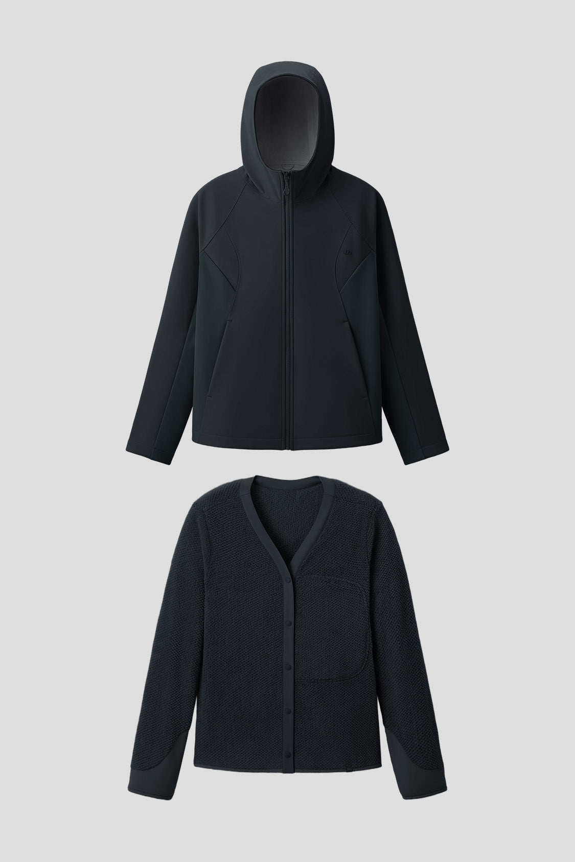 beneunder tritherm – women’s 3-in-1 hybrid insulated softshell jacket (extra warm) #color_black