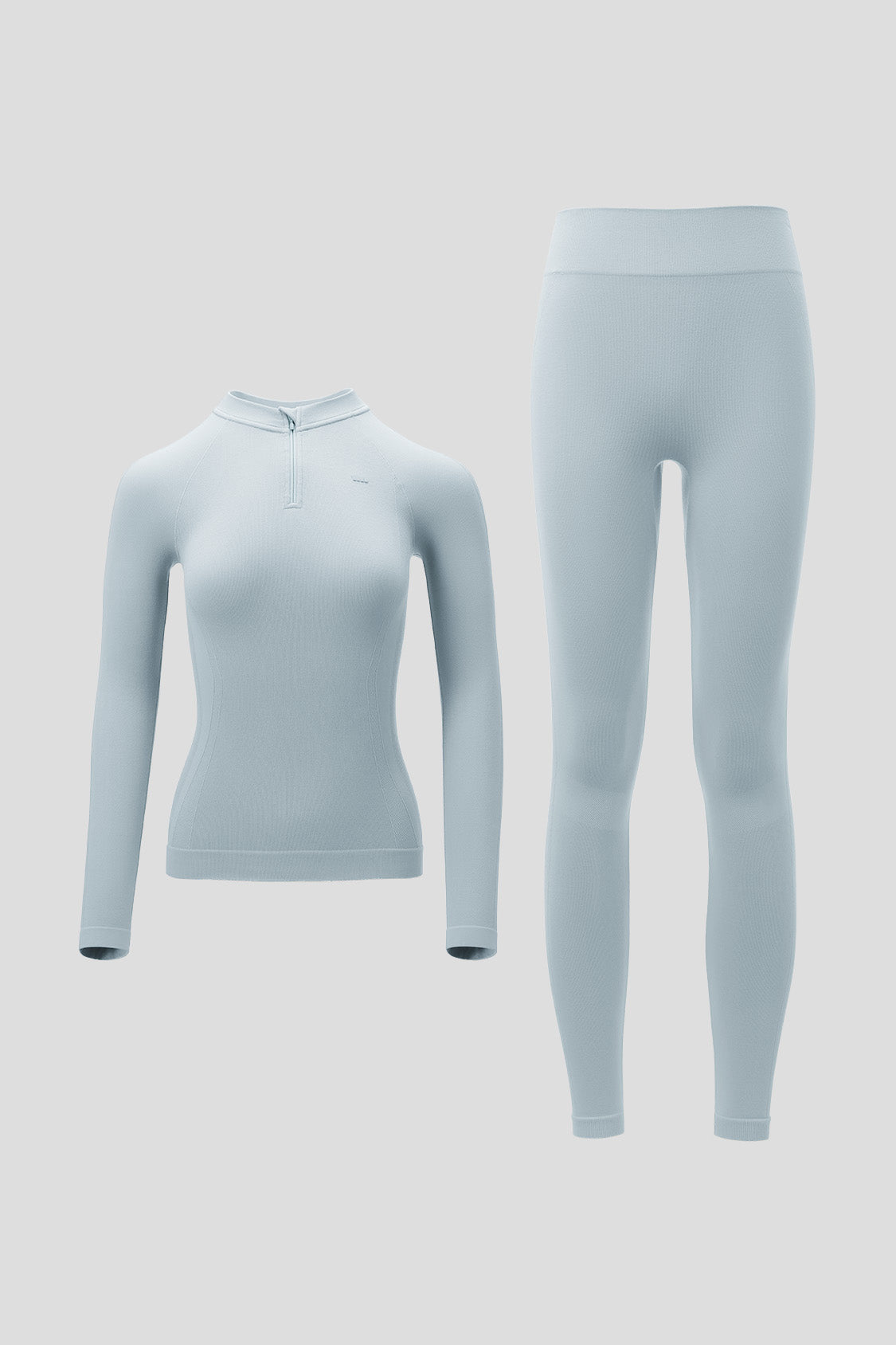 beneunder motionset womens light warmth sport performance base layer set #color_blue gray