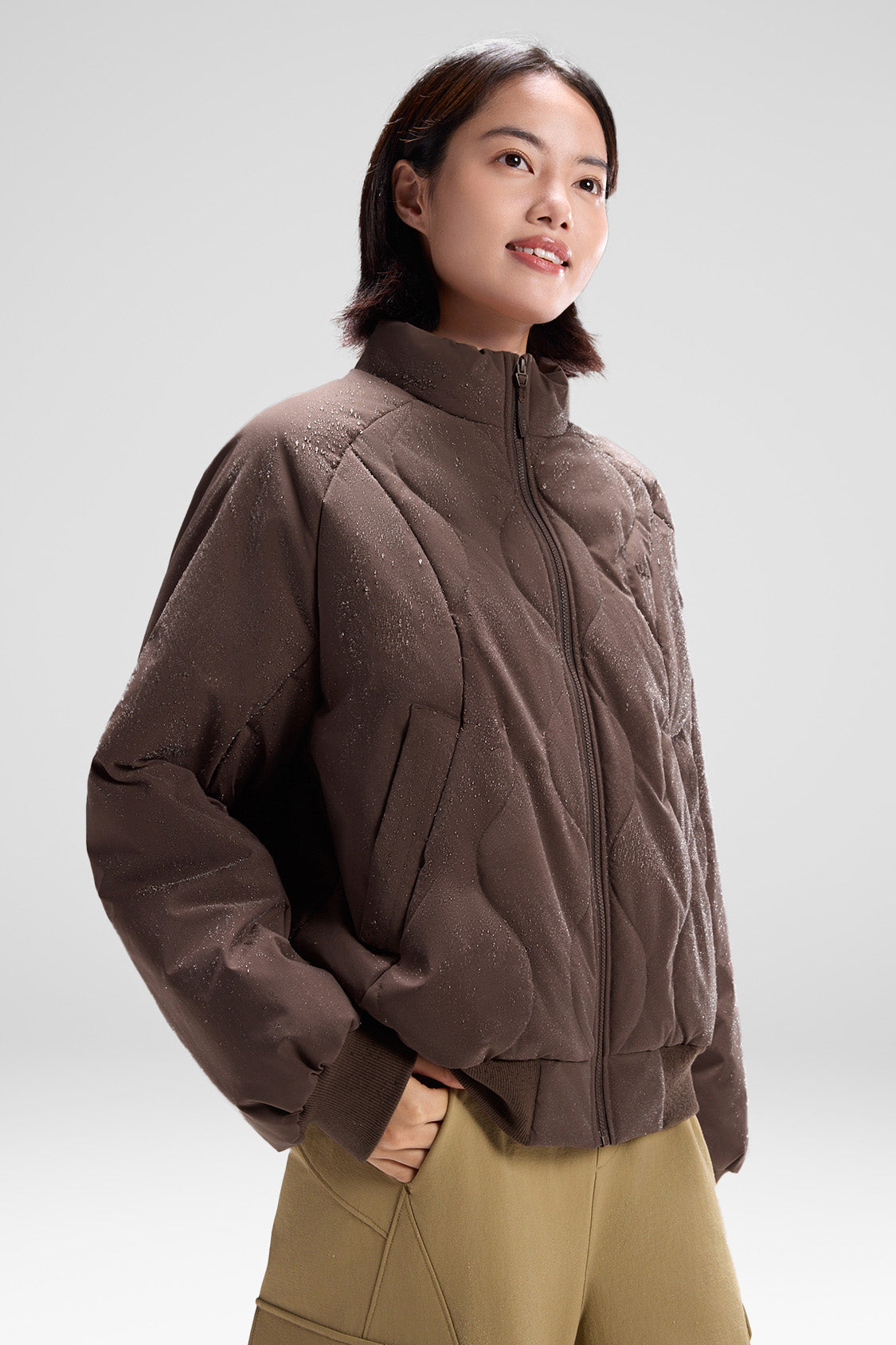 beneunder trailjacket womens medium warmth fleece jacket #color_brown