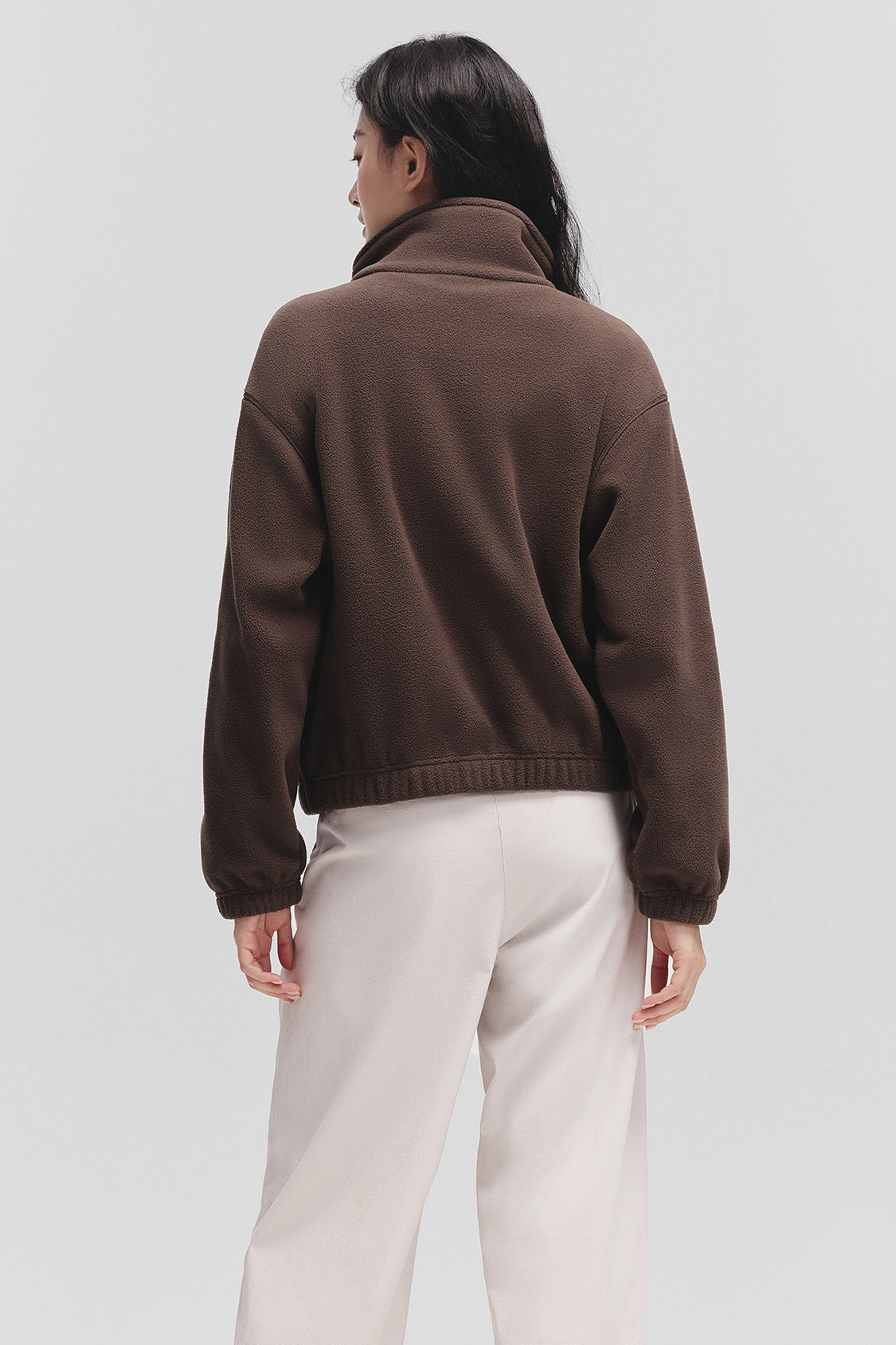 beneunder cozydrift womens light warmth relaxed fit fleece jacket#color_brown