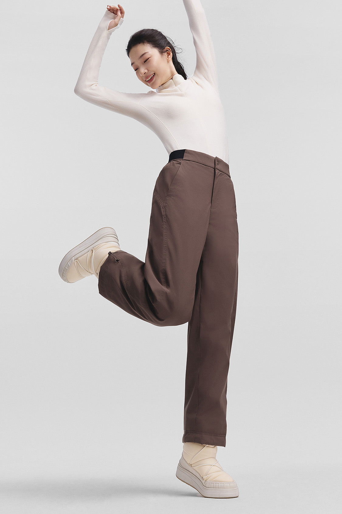 beneunder heatline – women’s straight-leg insulated pants #color_brown