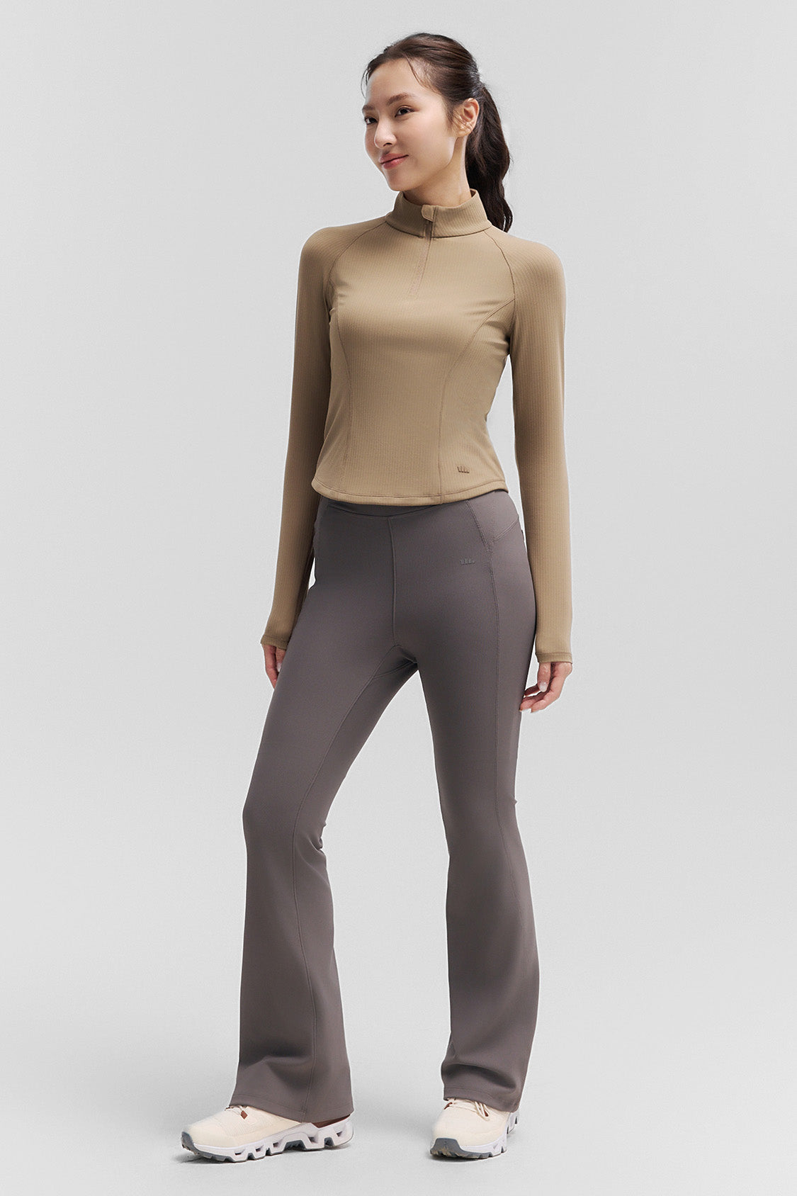 beneunder stripedry womens striped quick dry shaping top #color_brown