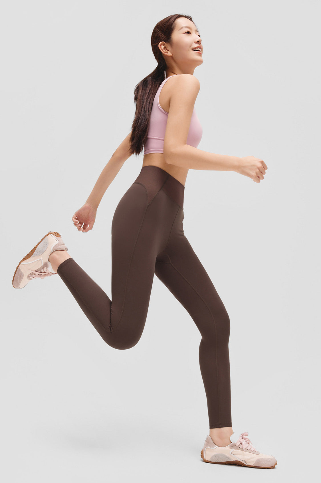 beneunder flexskin womens high stretch base layer leggings #color_brown