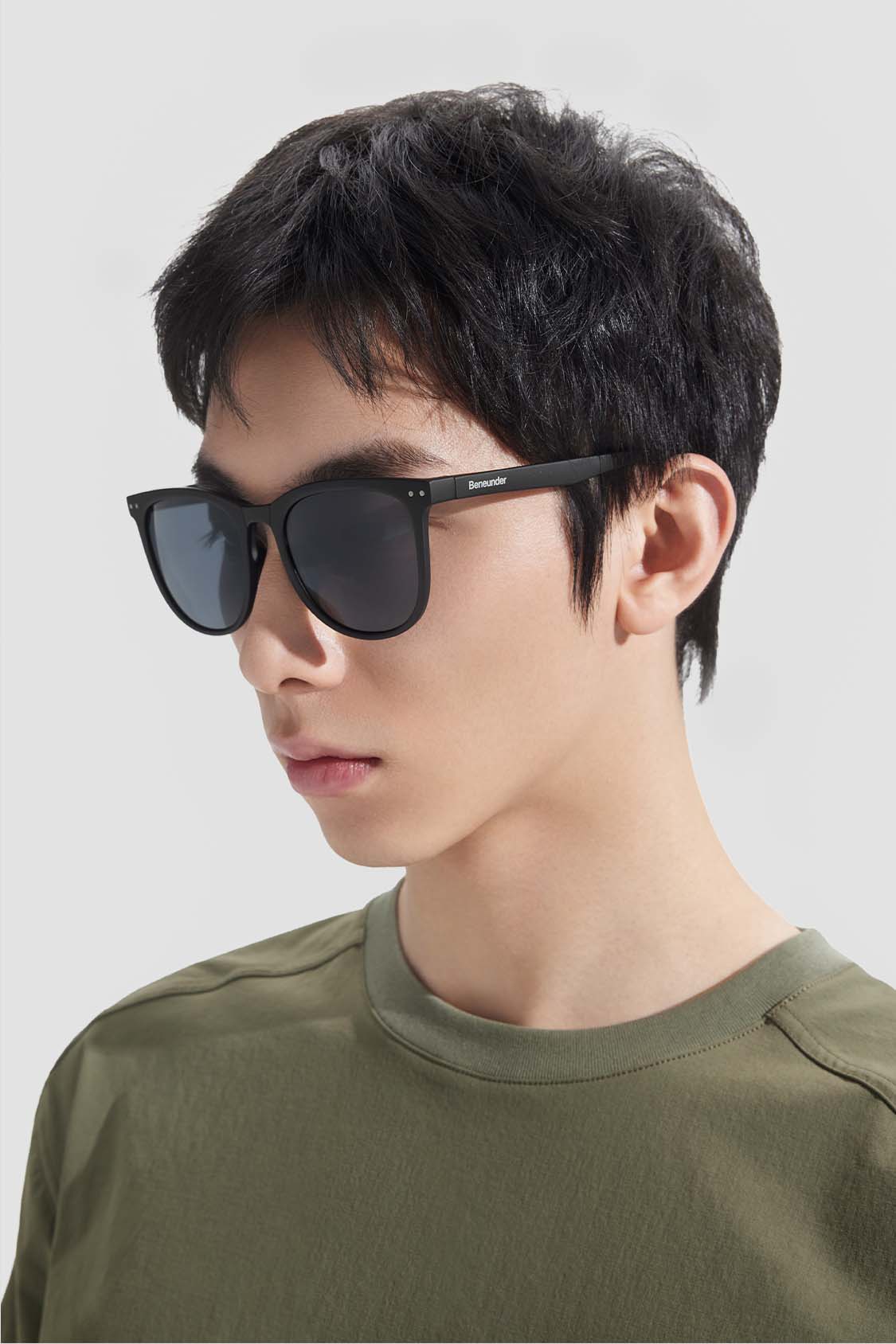 beneunder folding classic sunglasses uv400 #color_dawn black