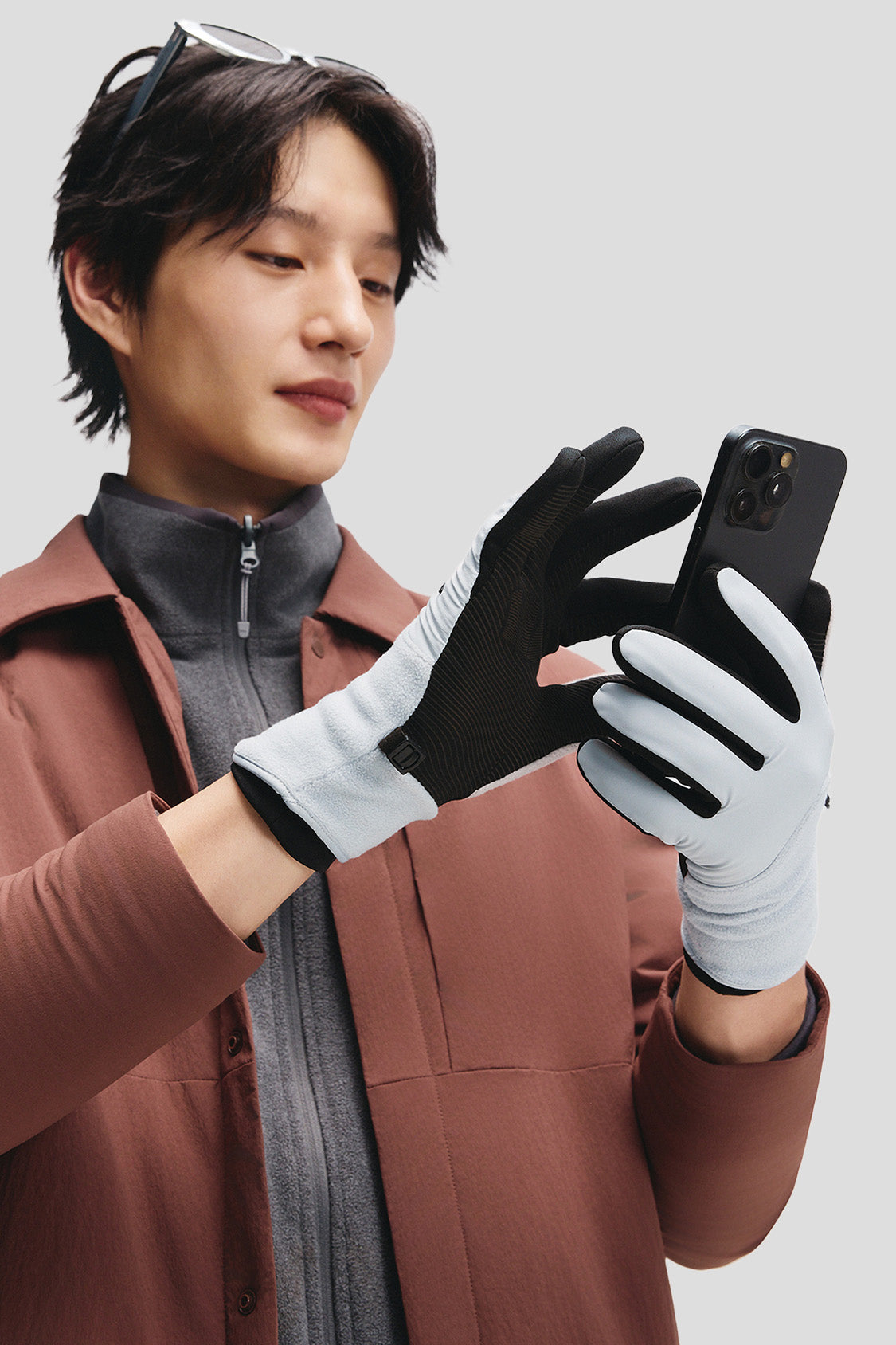 beneunder glovetherm unisex thermal fleece gloves #color_gray