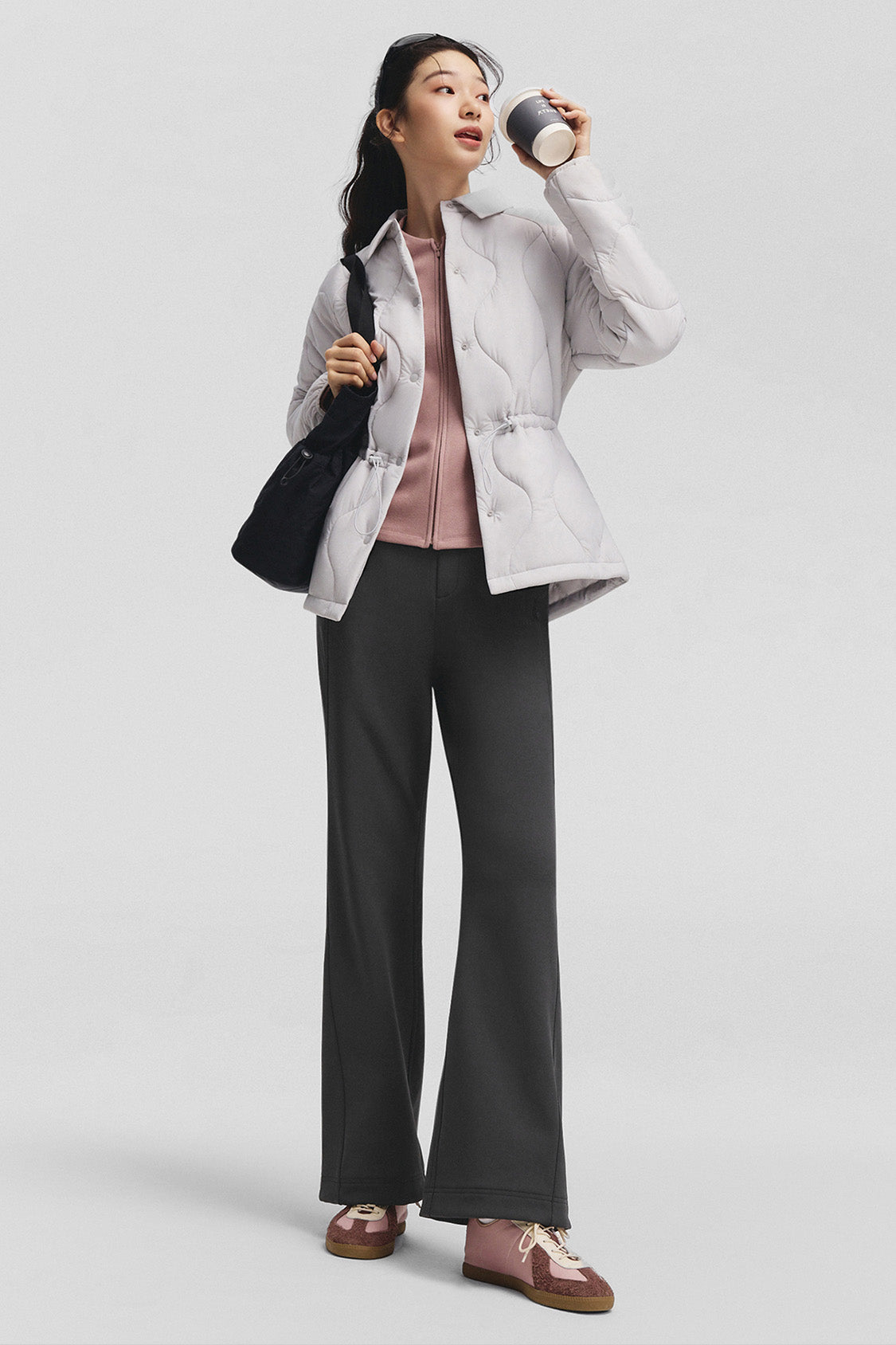 beneunder softshield – women’s thermal flare softshell pants #color_gray