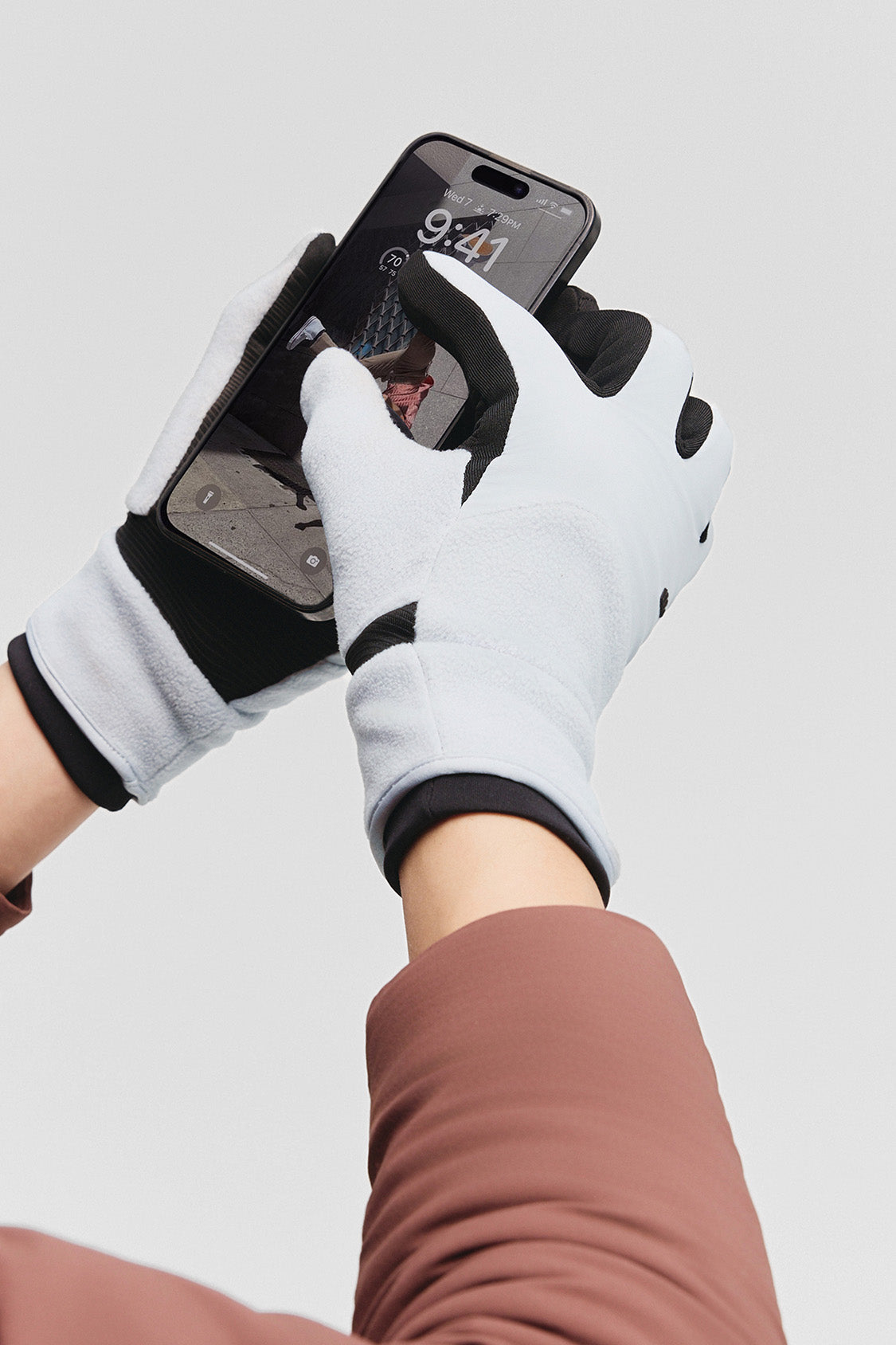 beneunder glovetherm unisex thermal fleece gloves #color_gray