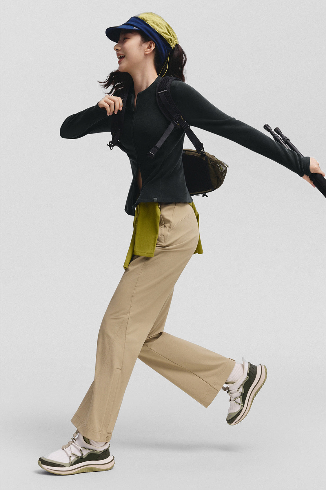 beneunder twintrail womens medium warmth double zip fleece base layer #color_gray