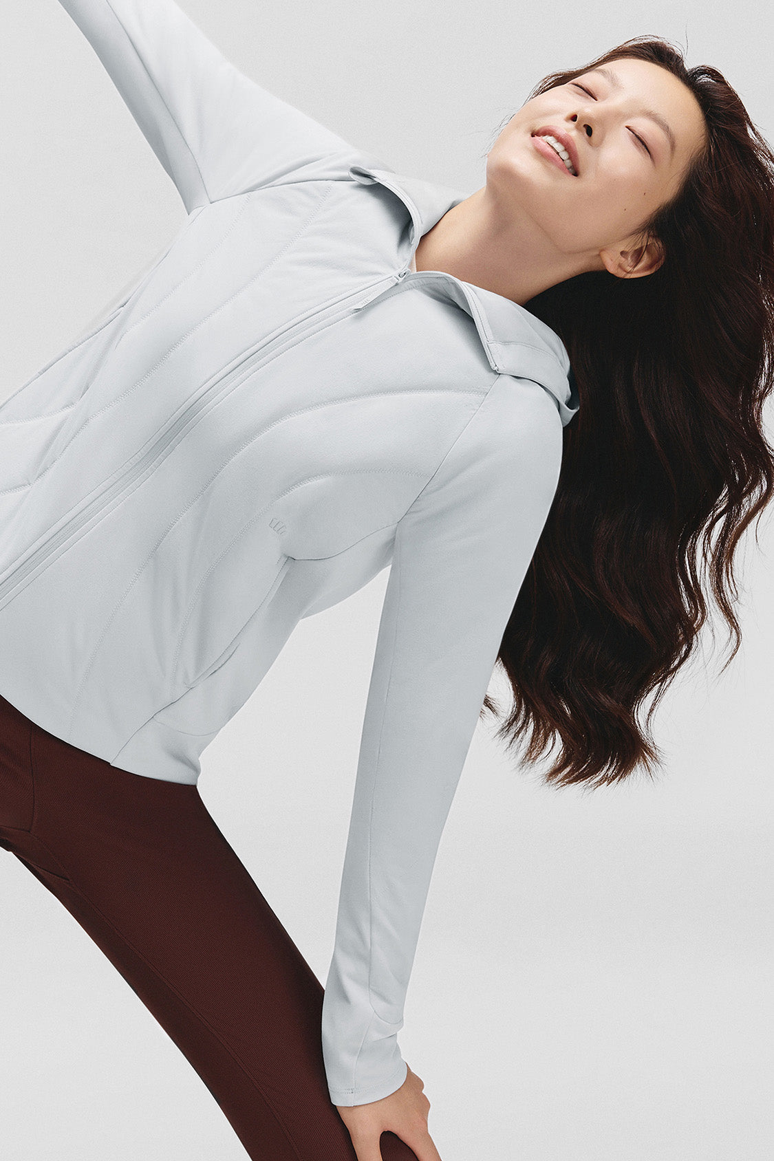 beneunder hoodbreeze womens medium warmth hooded stretch fleece jacket #color_gray