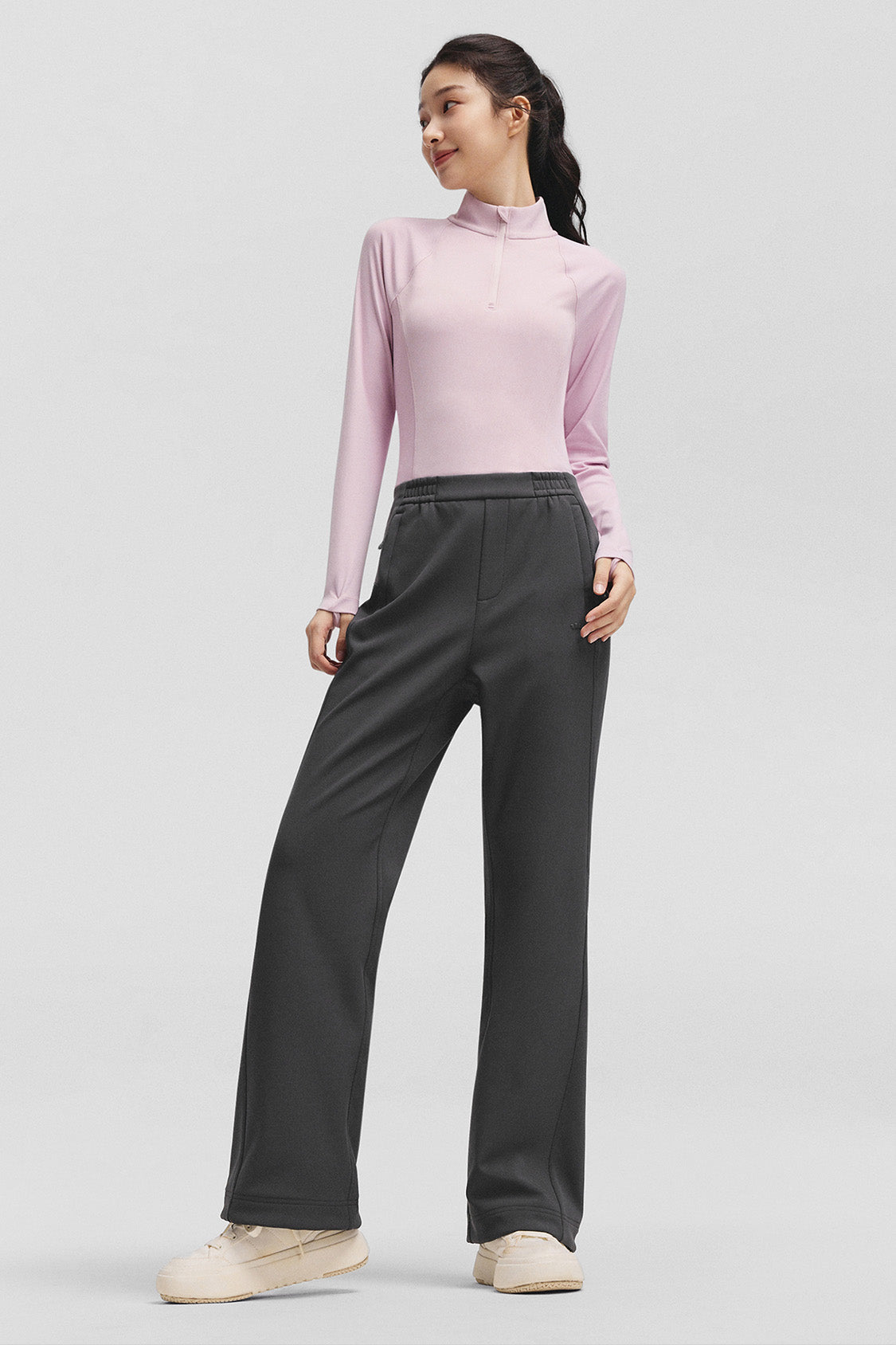 beneunder softshield – women’s thermal flare softshell pants #color_gray