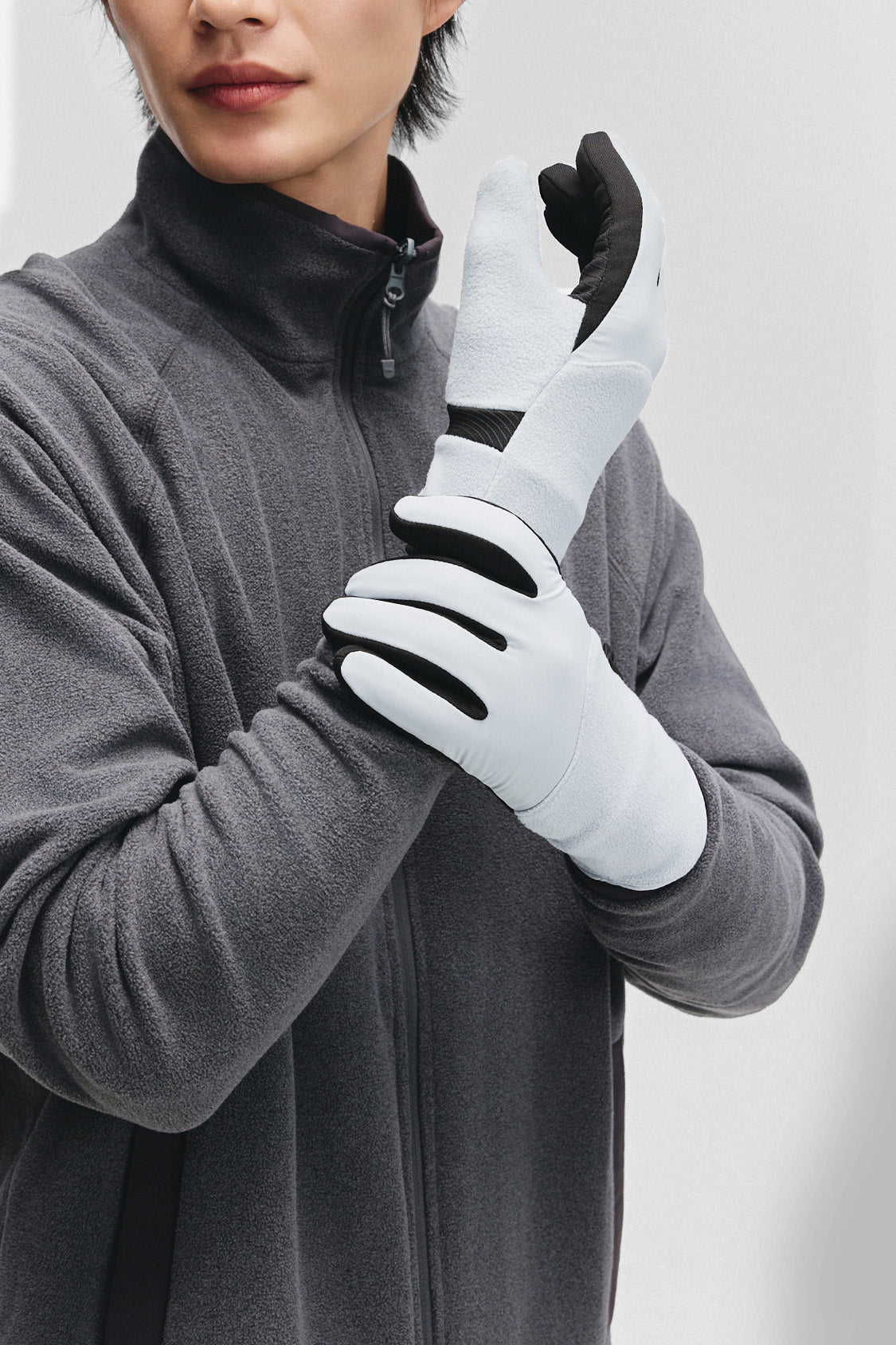 beneunder glovetherm unisex thermal fleece gloves #color_gray