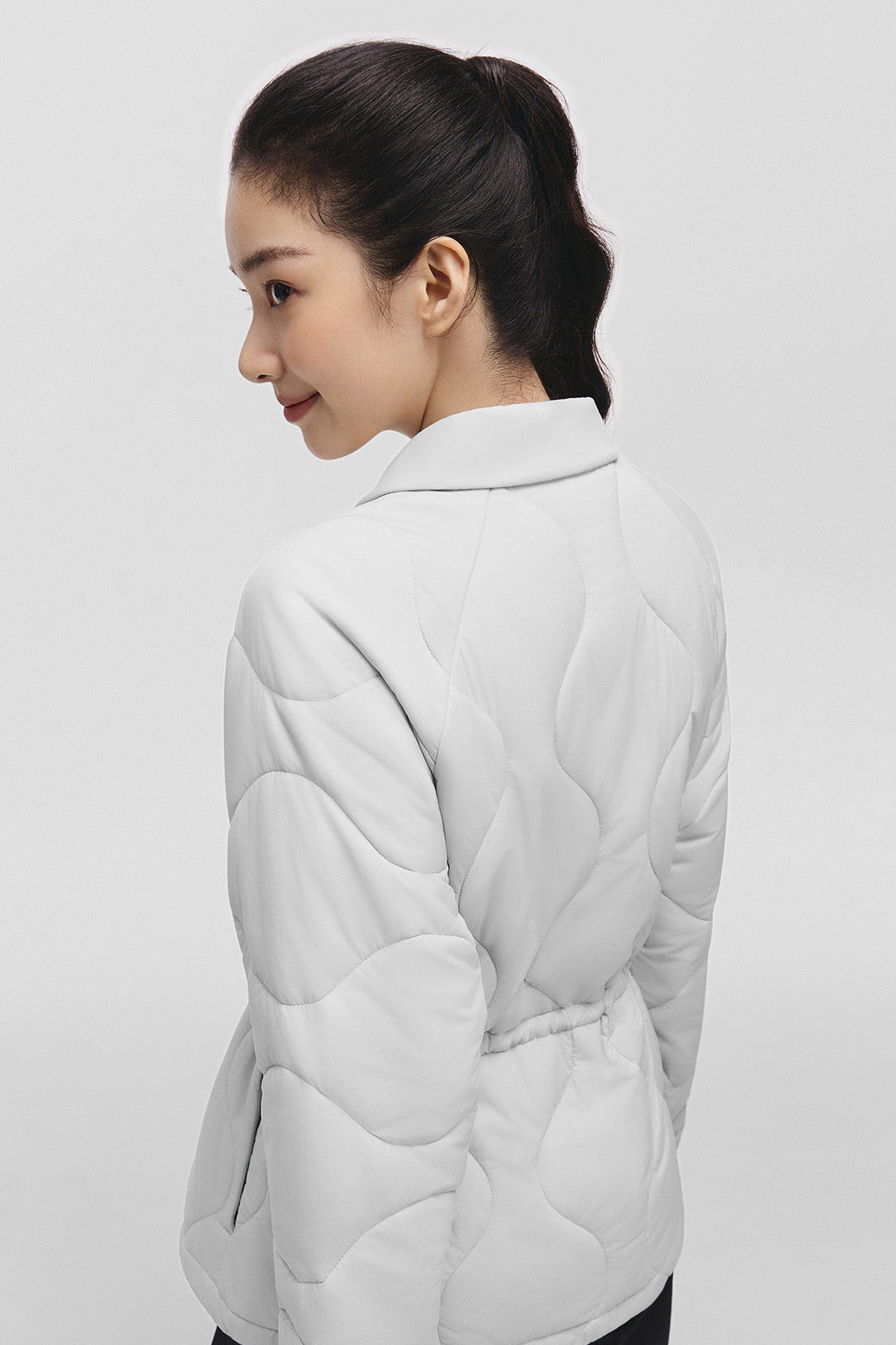 beneunder lapeltrail womens medium warmth lapel collar fleece jacket #color_gray