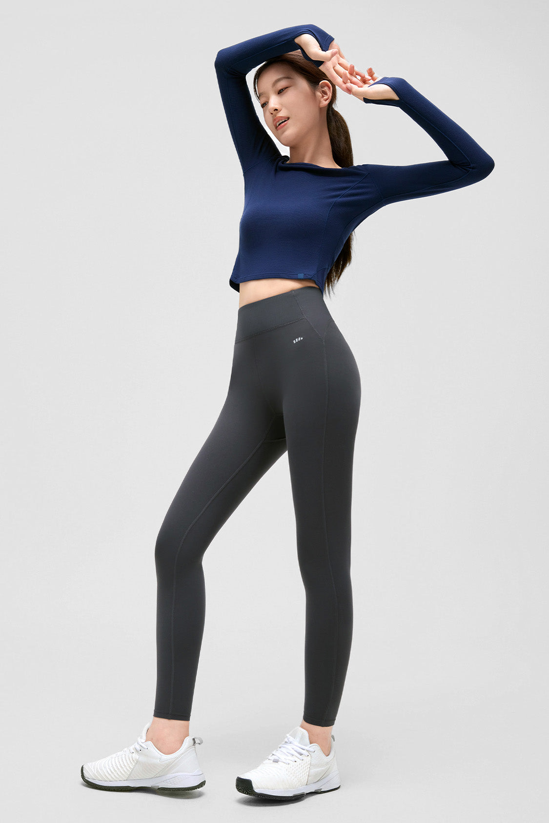 beneunder flexskin womens high stretch base layer leggings #color_gray