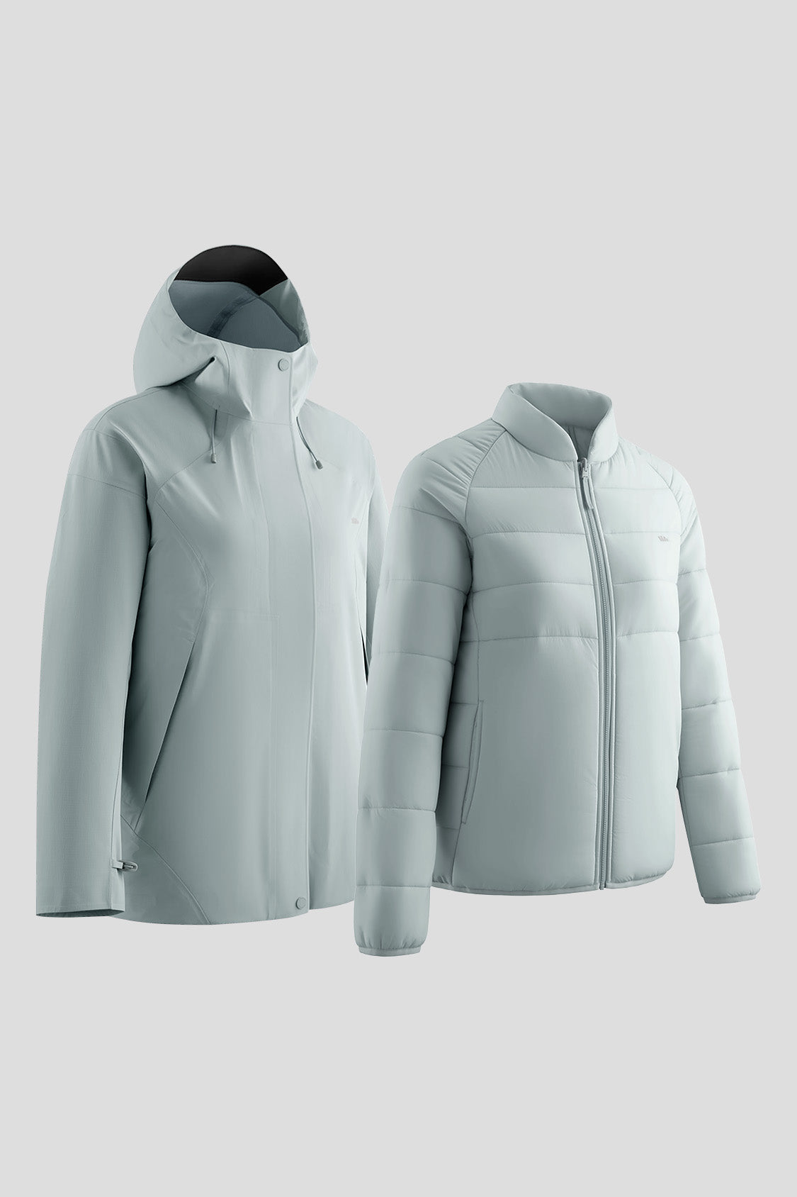 beneunder alpinecore – women’s insulated shell jacket (regular fit, warm liner) #color_gray