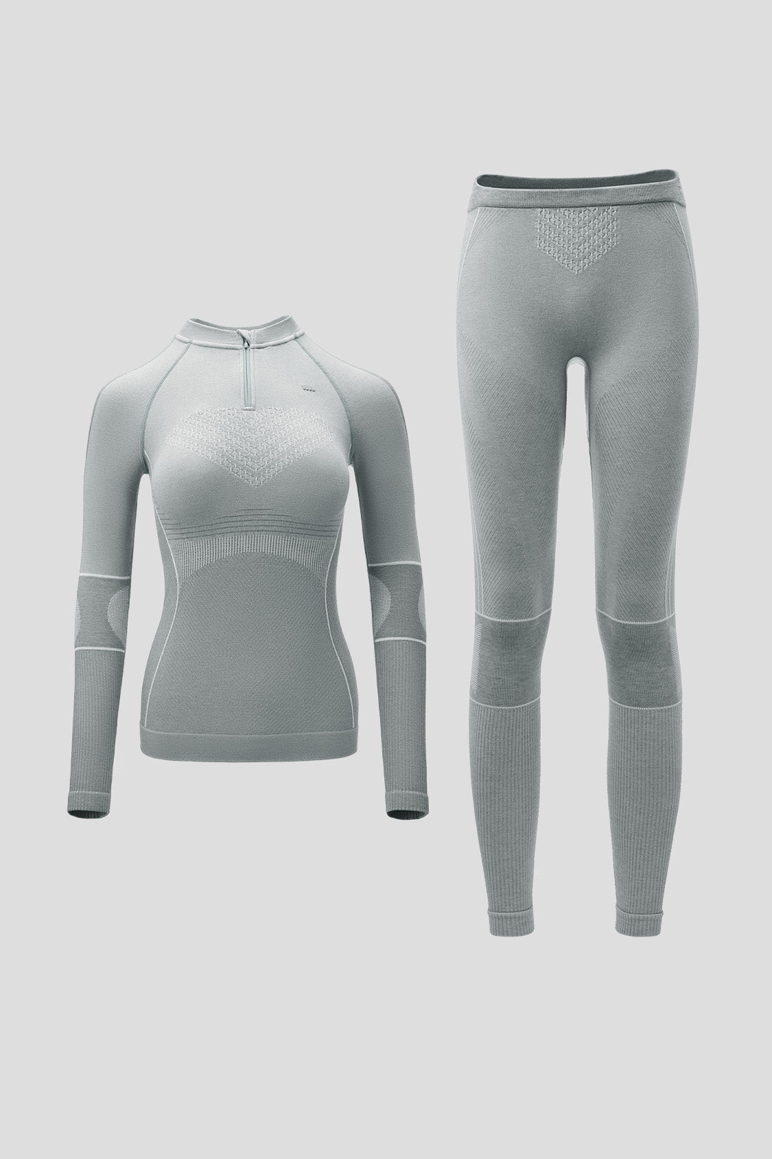 beneunder cozyset womens extra warmth outdoor performance base layer set #color_gray