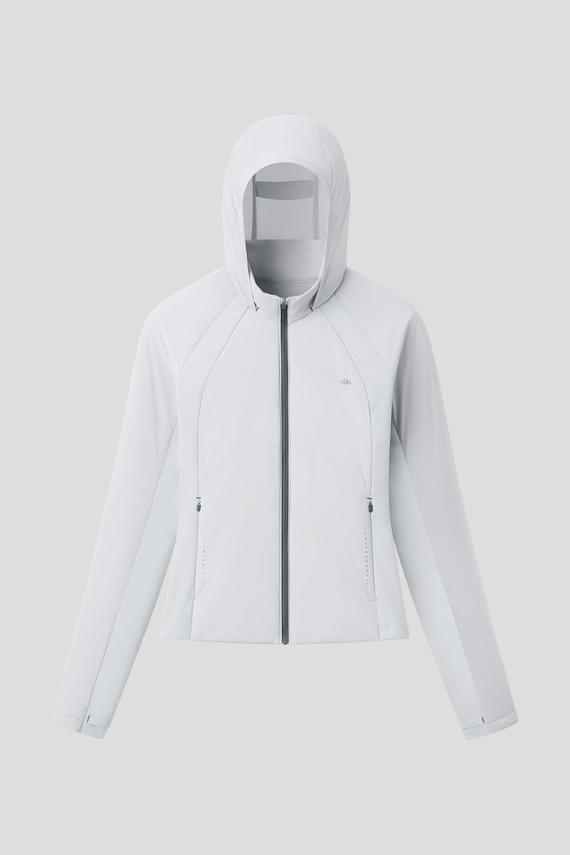 beneunder hoodmotion womens medium warmth hooded stretch fleece jacket #color_gray