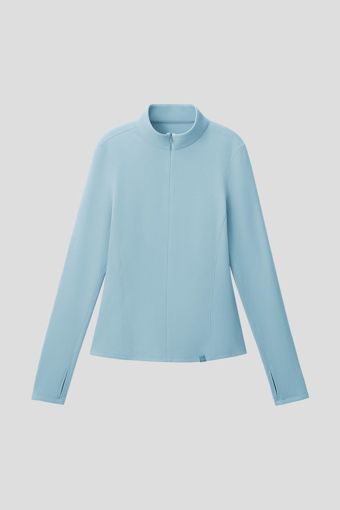 beneunder glacierzip womens medium warmth half zip fleece base layer #color_light blue