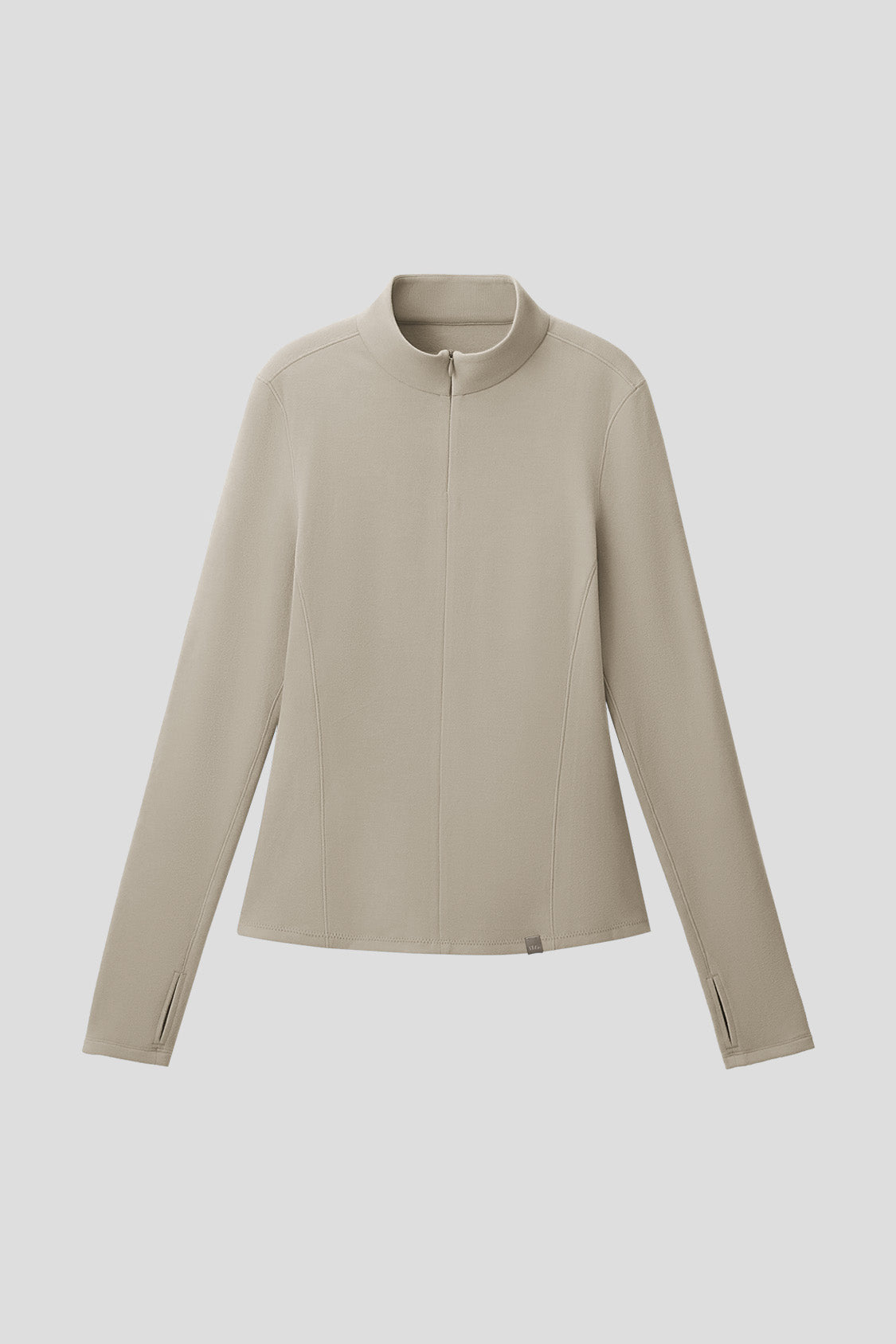 beneunder glacierzip womens medium warmth half zip fleece base layer #color_light brown