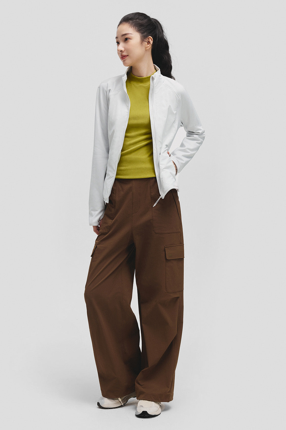 beneunder microwind womens light warmth windproof micro fleece jacket#color_light gray