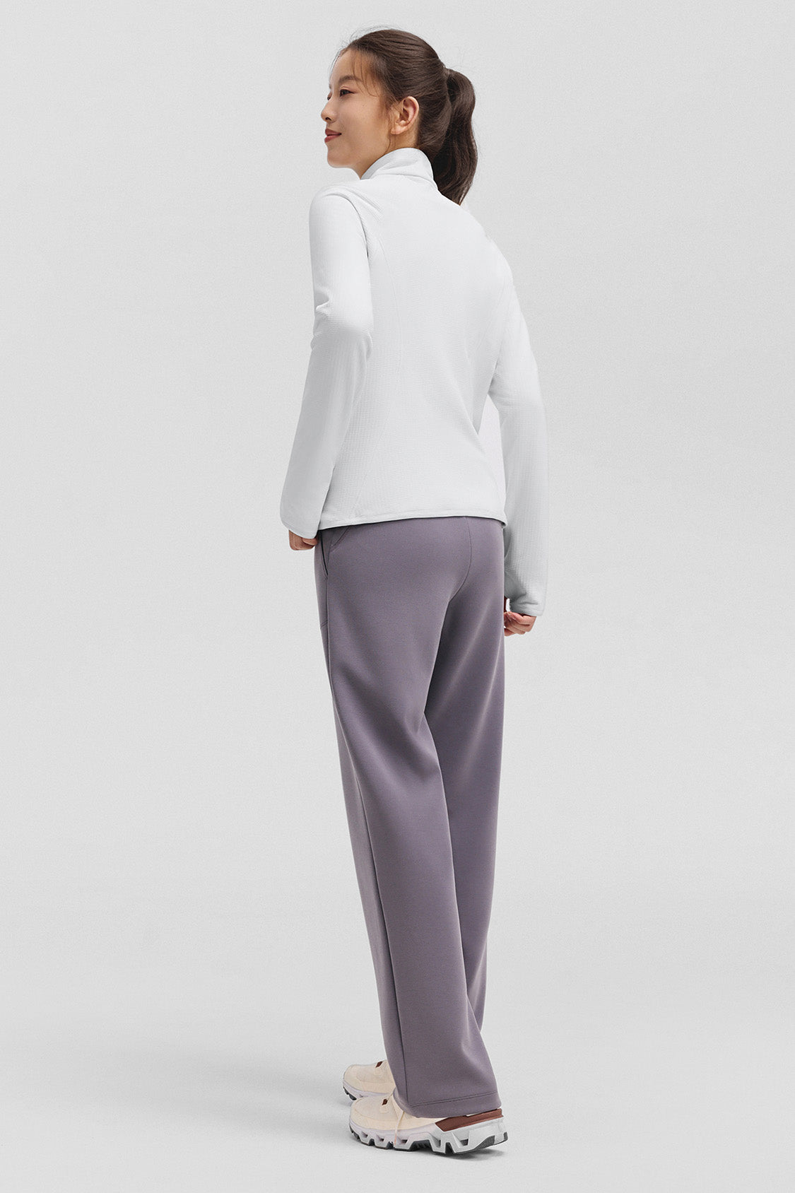 beneunder windhaven womens medium warmth windproof fleece jacket #color_light gray