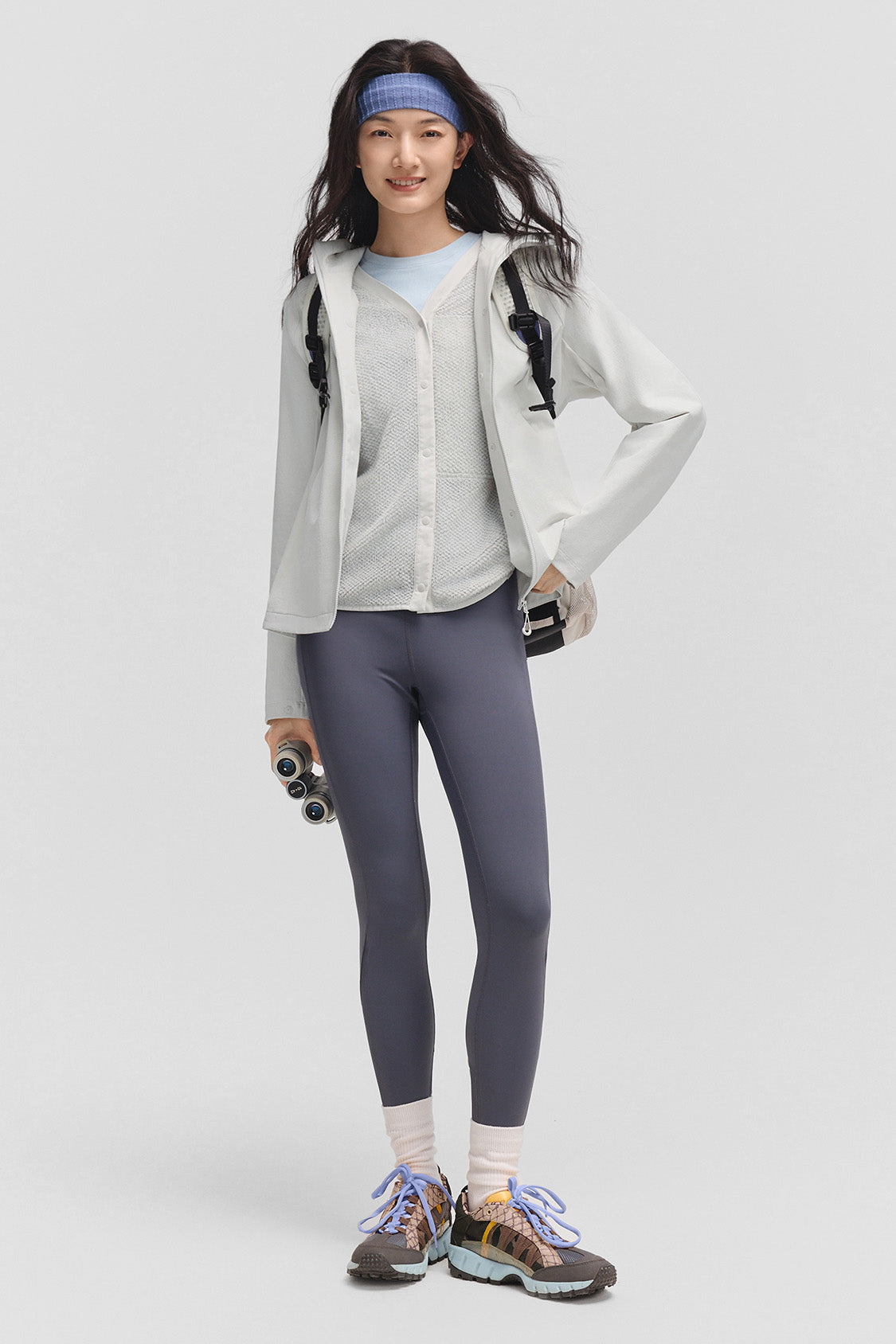 beneunder tritherm womens medium warmth 3 in 1 softshell down jacket #color_light gray