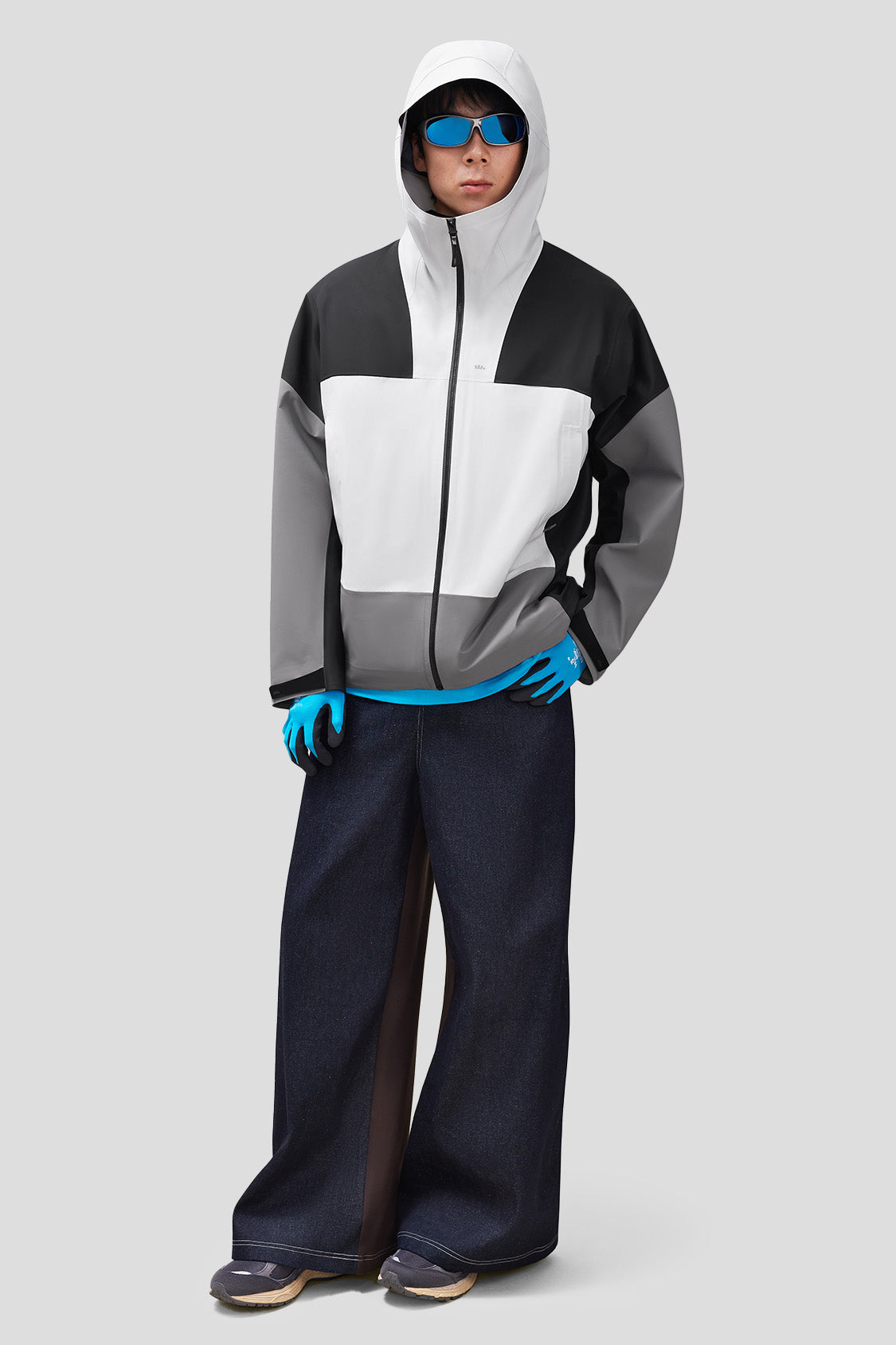 beneunder men's 3-in-1 storm jacket #color_black-misty gray