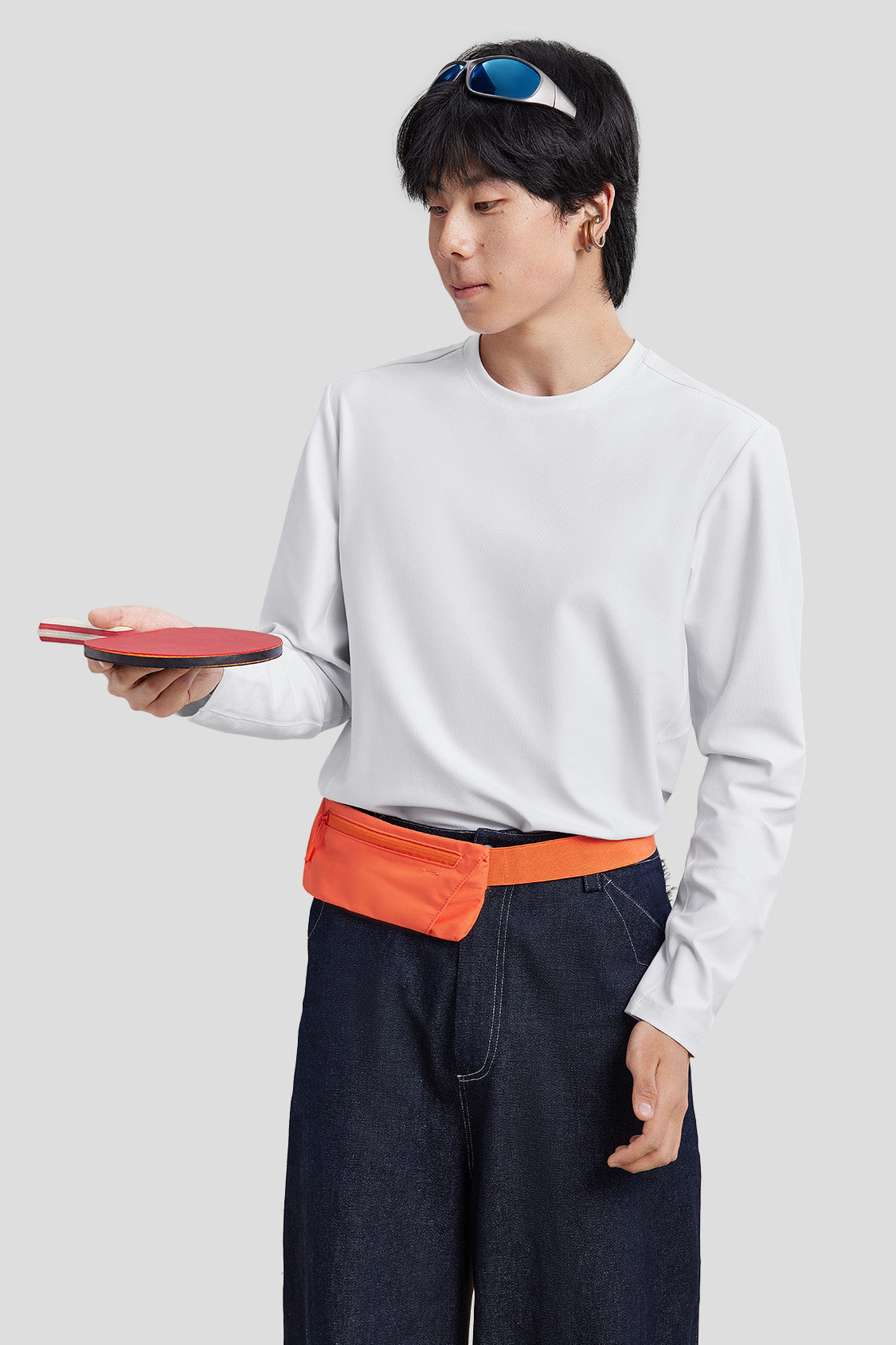 men's high-elasticity base layer shirt #color_white