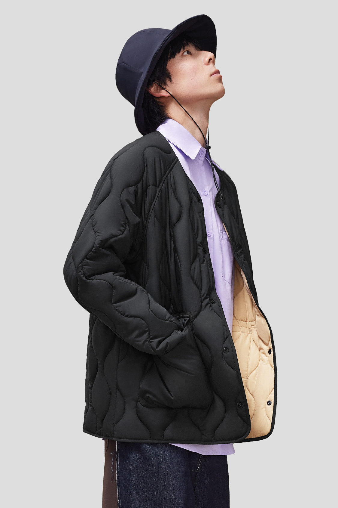 beneunder men's insulated jacket #color_black