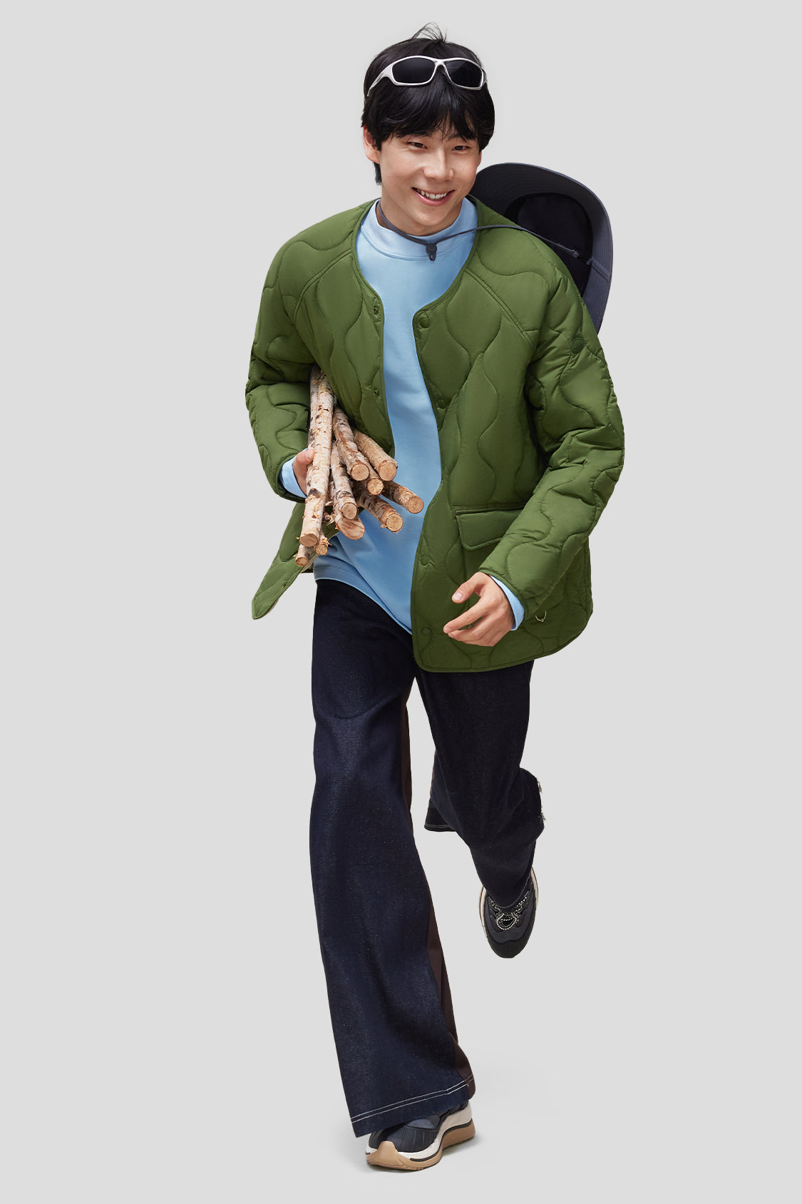 beneunder men's insulated jacket #color_forest green