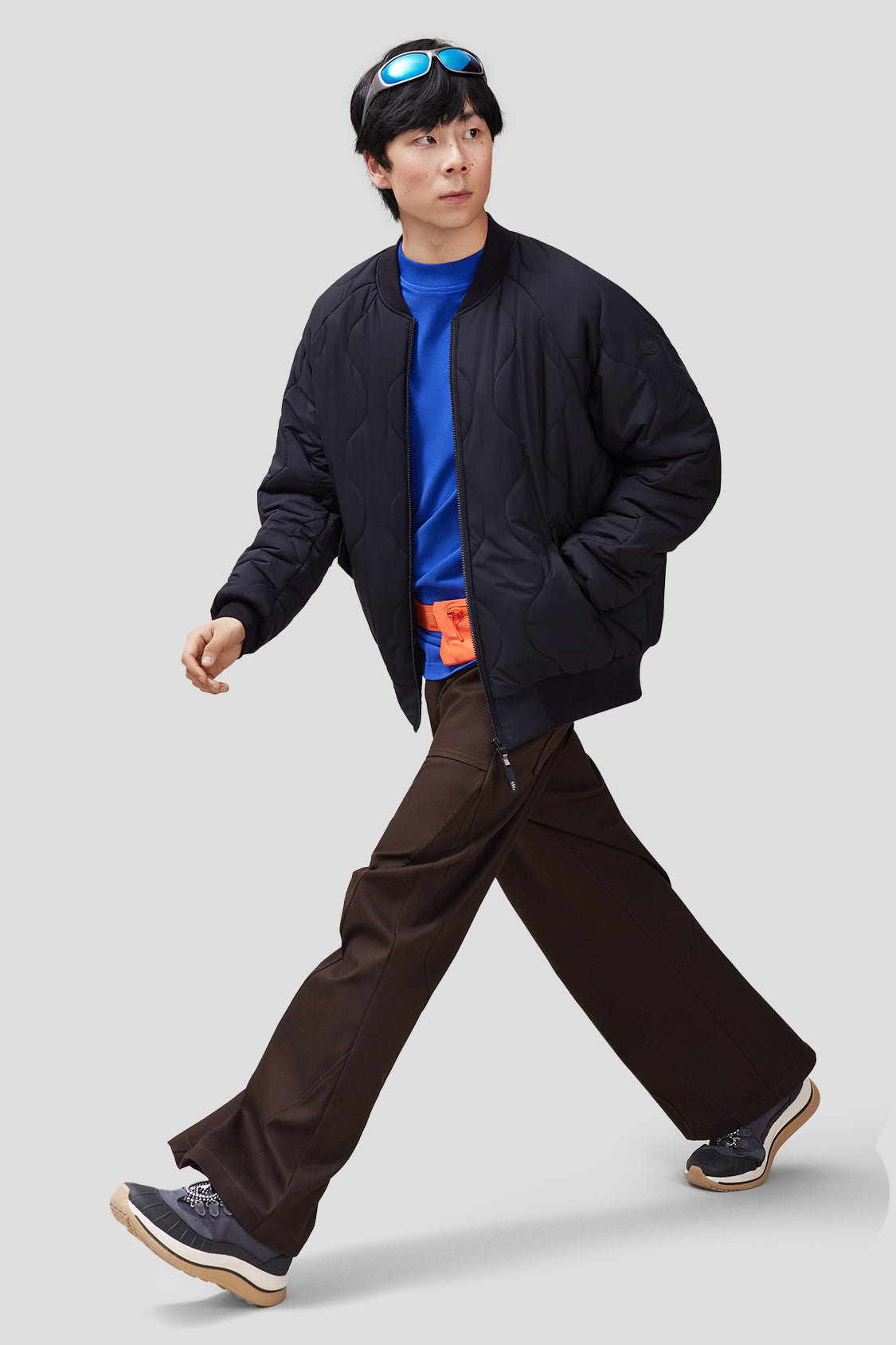 beneunder men's insulated jacket with stand collar #color_black