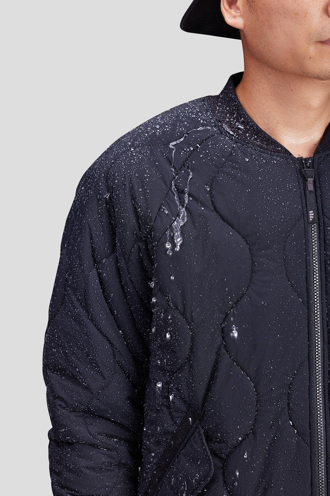 beneunder men's insulated jacket with stand collar #color_black