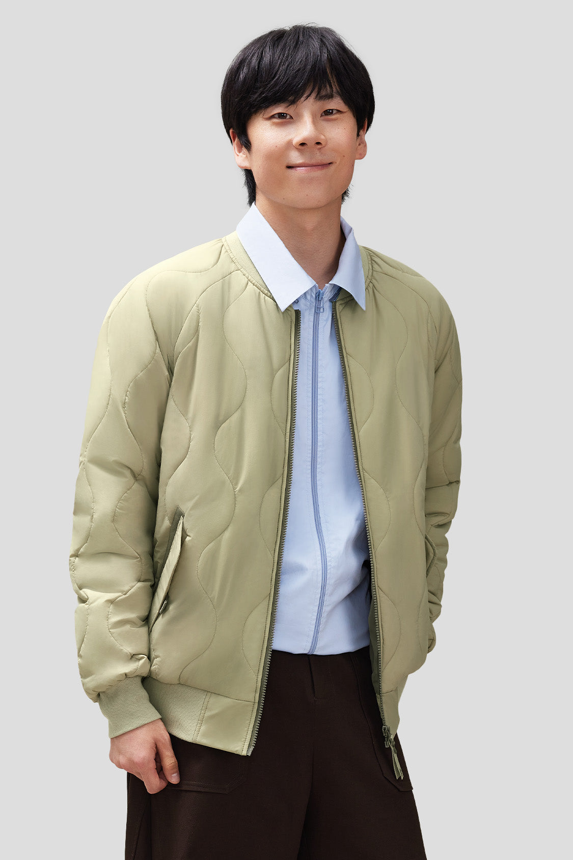 beneunder men's insulated jacket with stand collar #color_teal