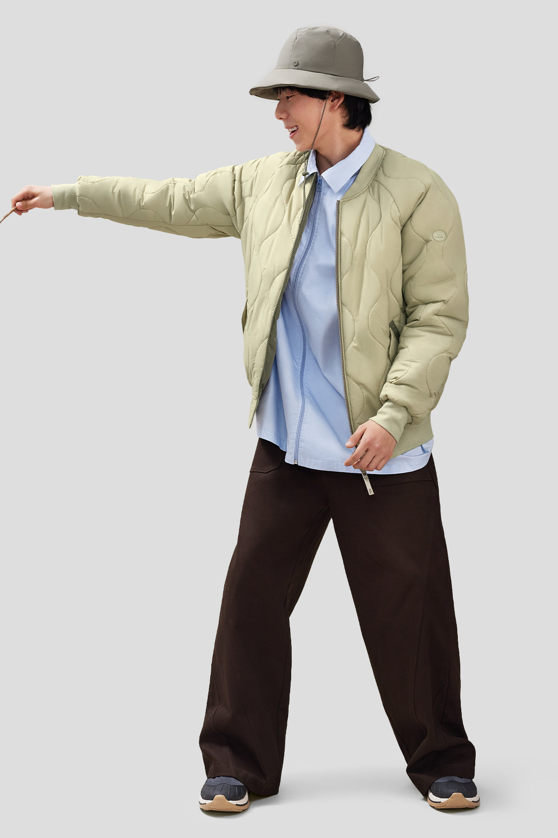 beneunder men's insulated jacket with stand collar #color_teal
