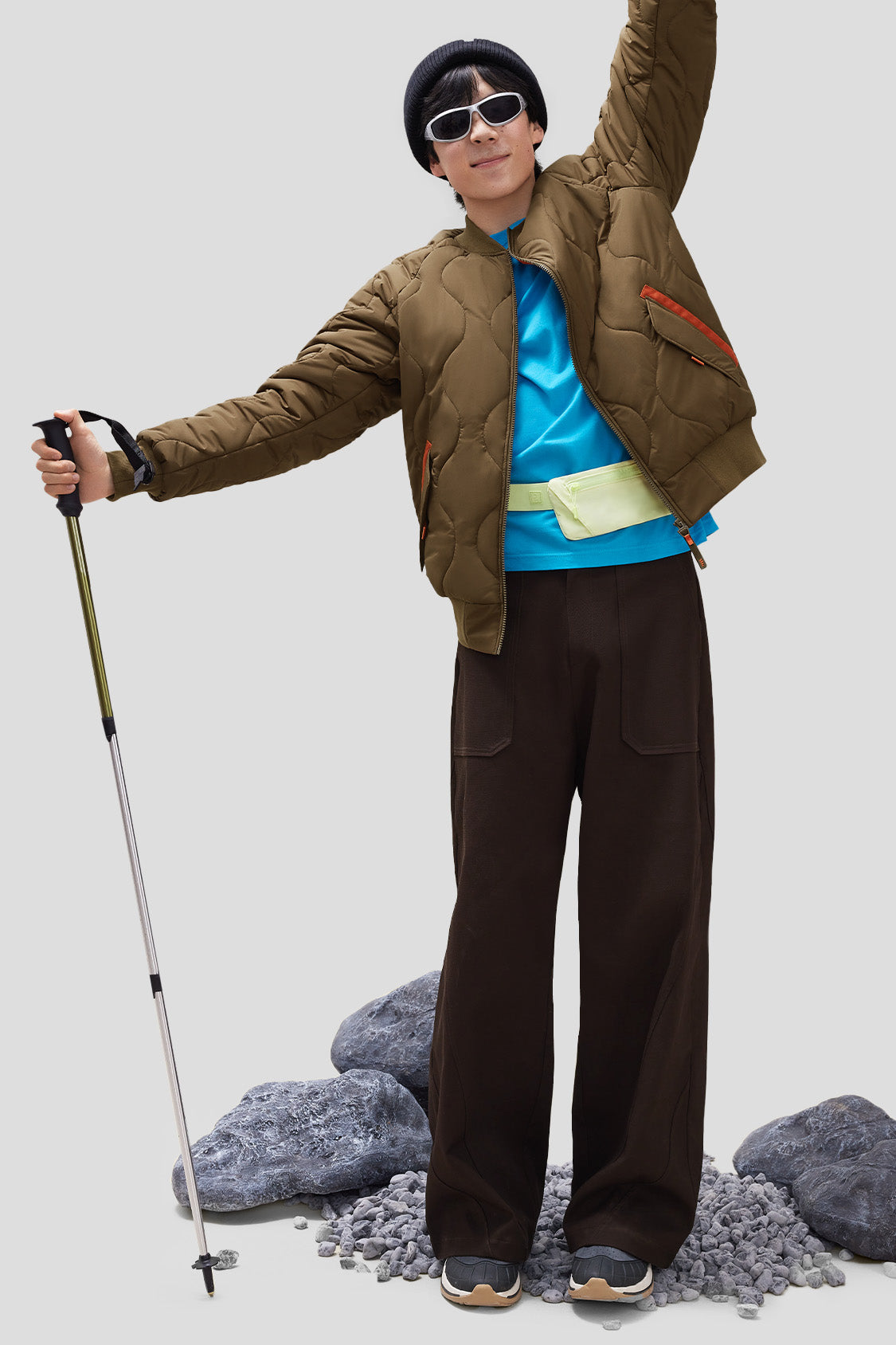 beneunder men's insulated jacket with stand collar #color_truffle brown