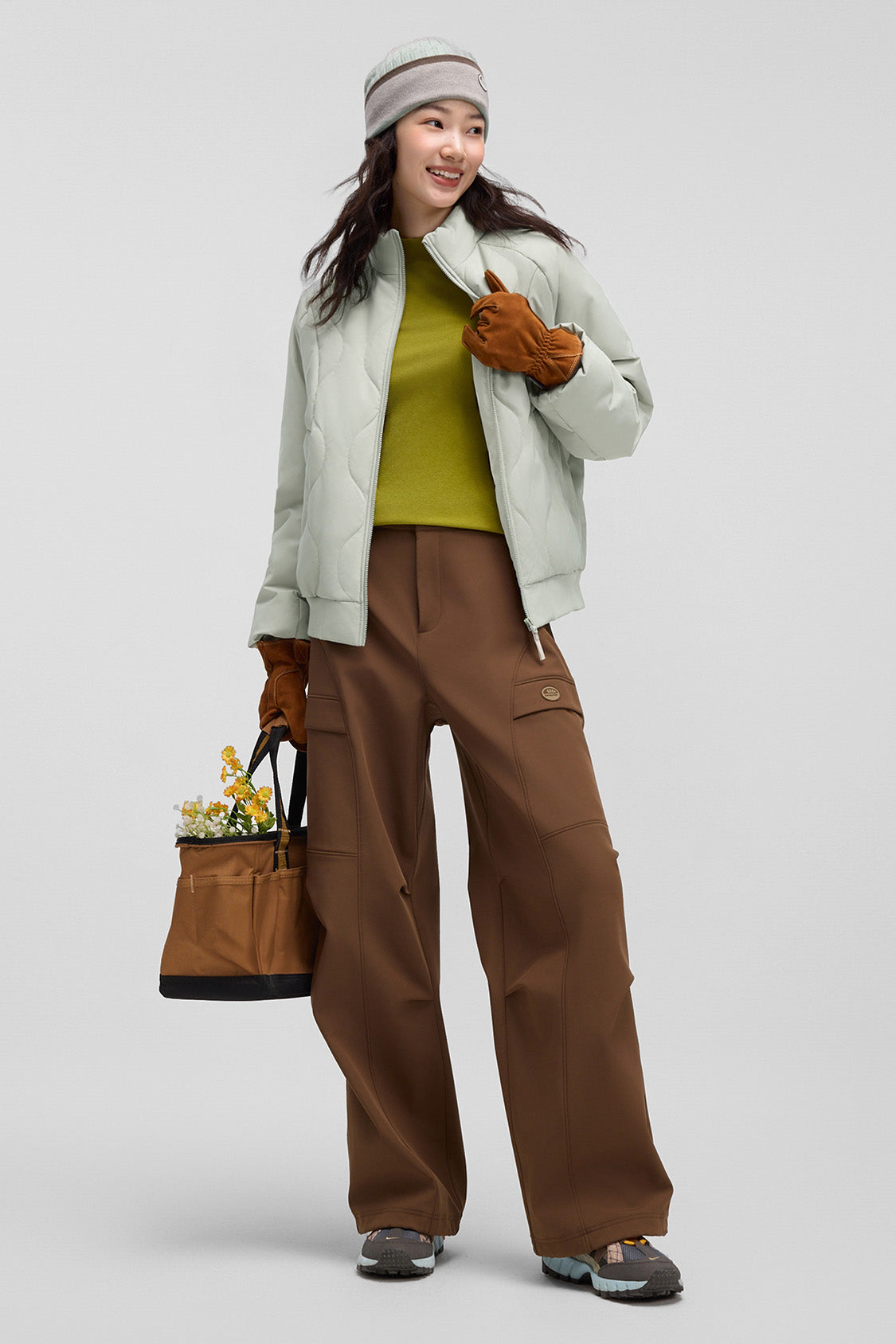 beneunder trailjacket womens medium warmth fleece jacket #color_mint green