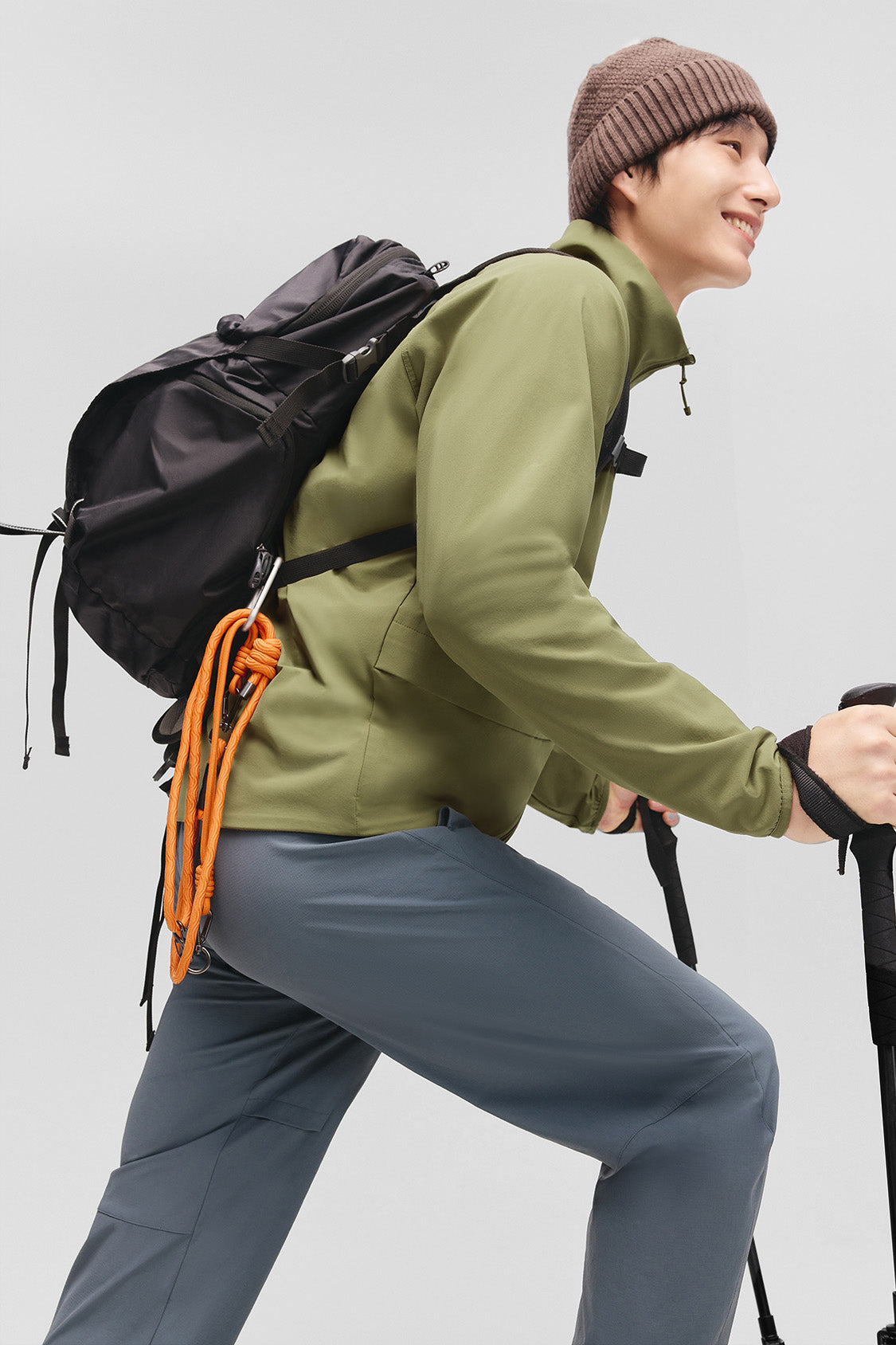 beneunder flipheat mens light warmth reversible fleece jacket #color_olive