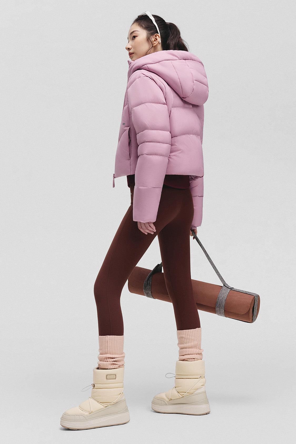 beneunder lofthaven womens extra warmth short down jacket #color_pink