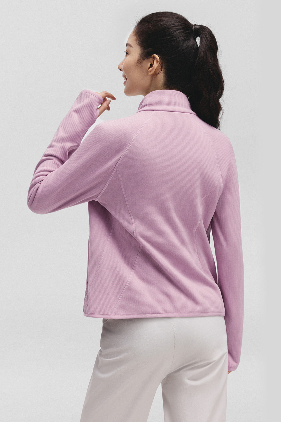 beneunder windhaven womens medium warmth windproof fleece jacket #color_pink