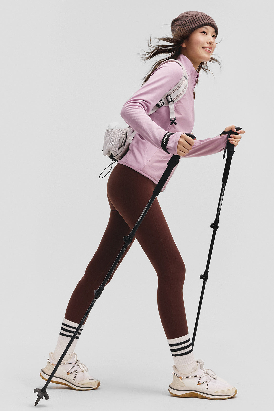 beneunder microwind womens light warmth windproof micro fleece jacket#color_pink